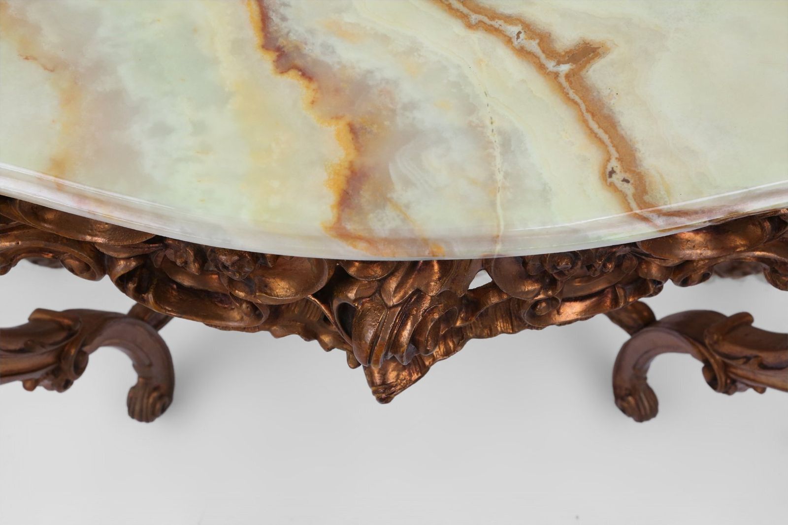 Furniture Louis XV Style Console With Marble Top, France, 1970s photo