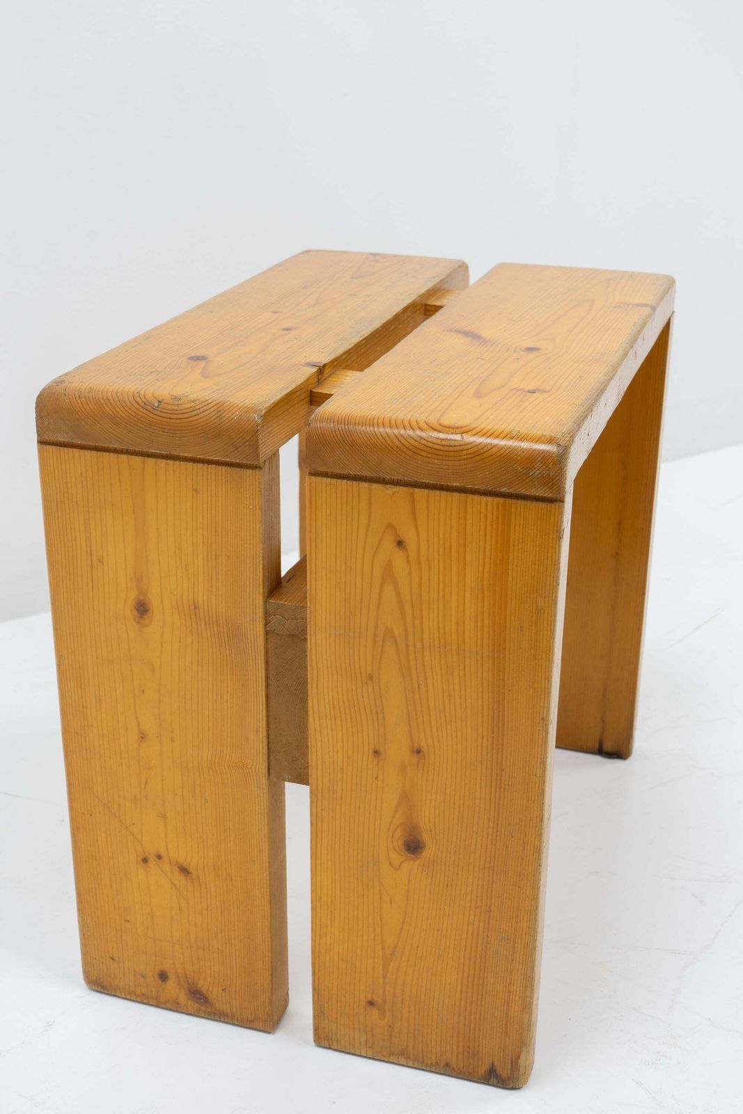 French Design Charlotte Perriand, Pine Stool For Les Arcs, 1950s photo for sale