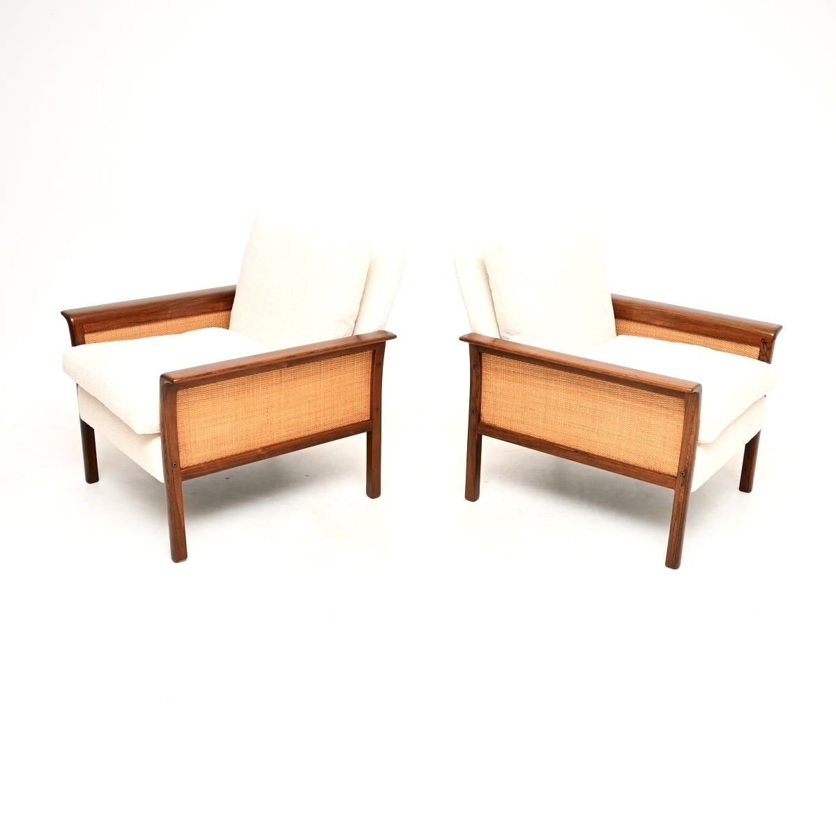 Pair Of Vintage Scandinavian Rosewood Armchairs By Knut Sæter For Vatne Mobler photo for sale