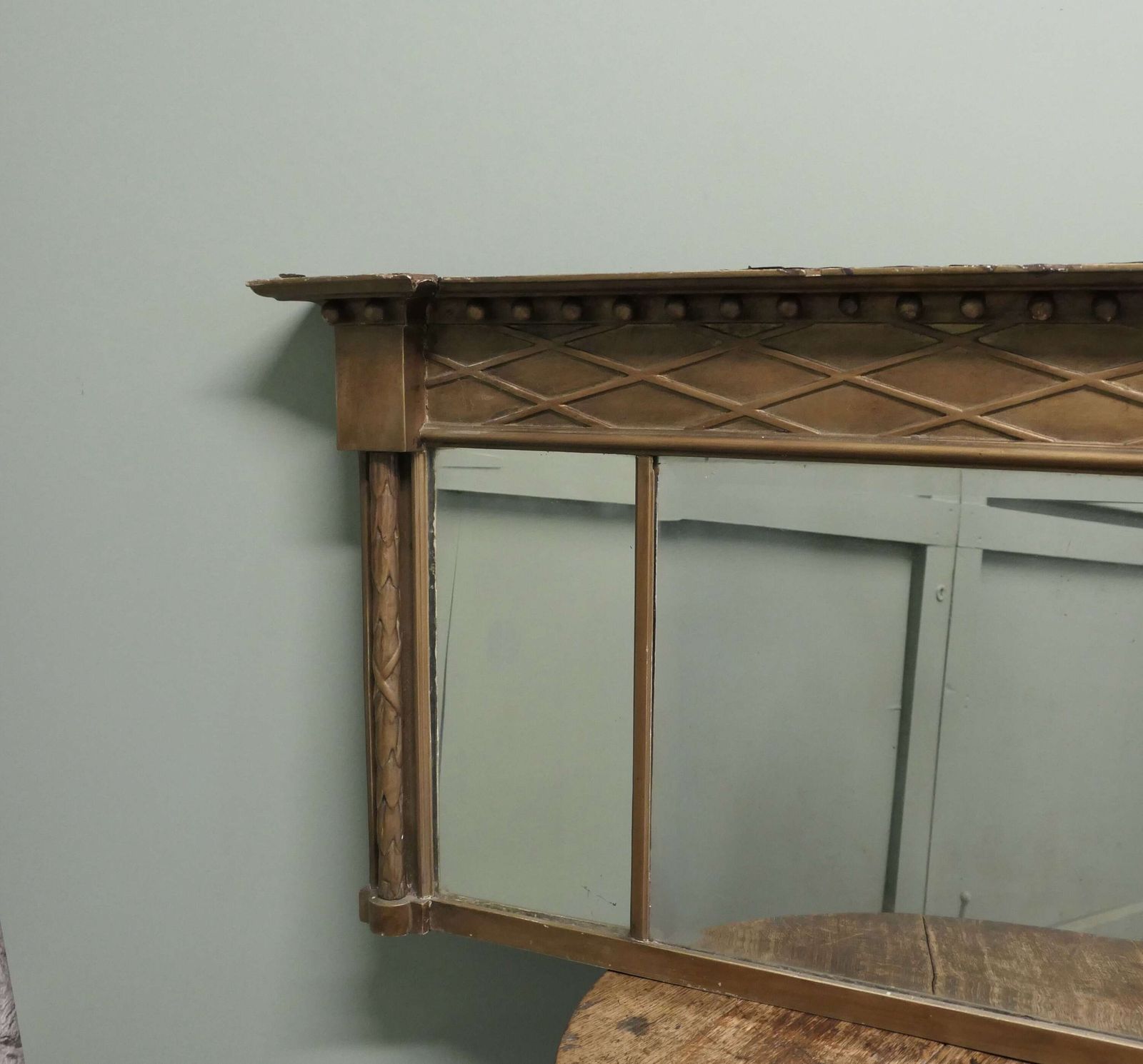 Regency Triple Plate Gilt Mirror Or Over Mantle The Regency Gilt Frame Is Rectangular photo Home Decor