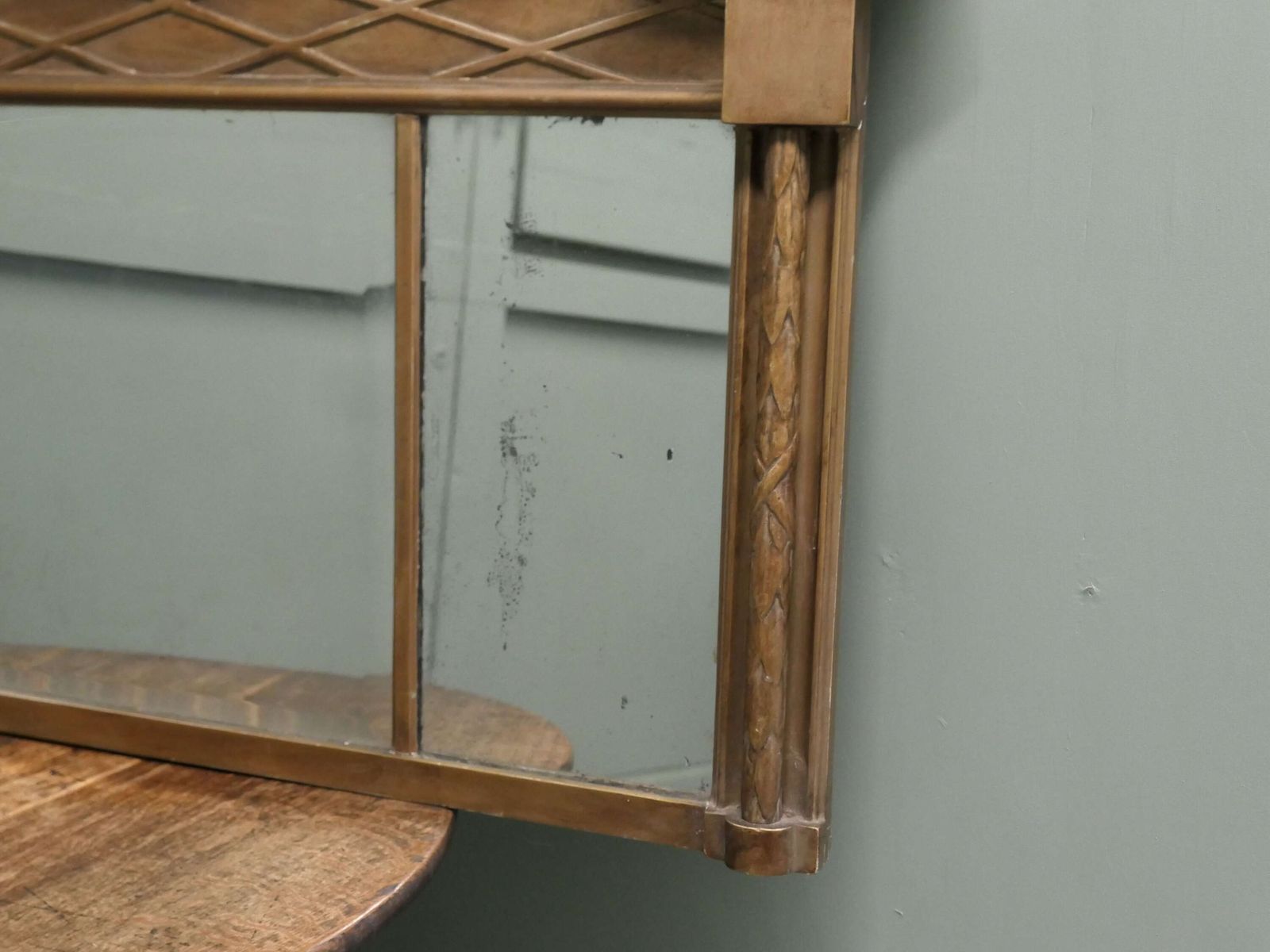 Regency Triple Plate Gilt Mirror Or Over Mantle The Regency Gilt Frame Is Rectangular photo 1500.0