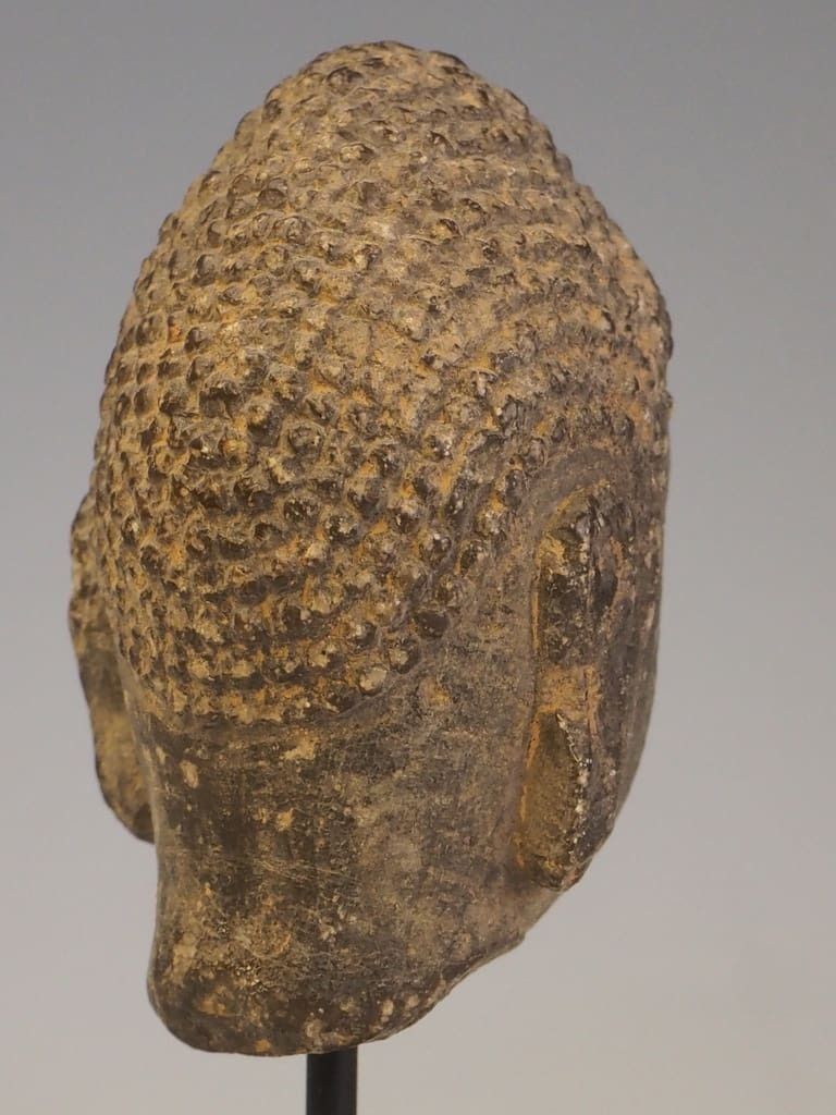 A Stucco Buddha Head Fragment photo vinterior
