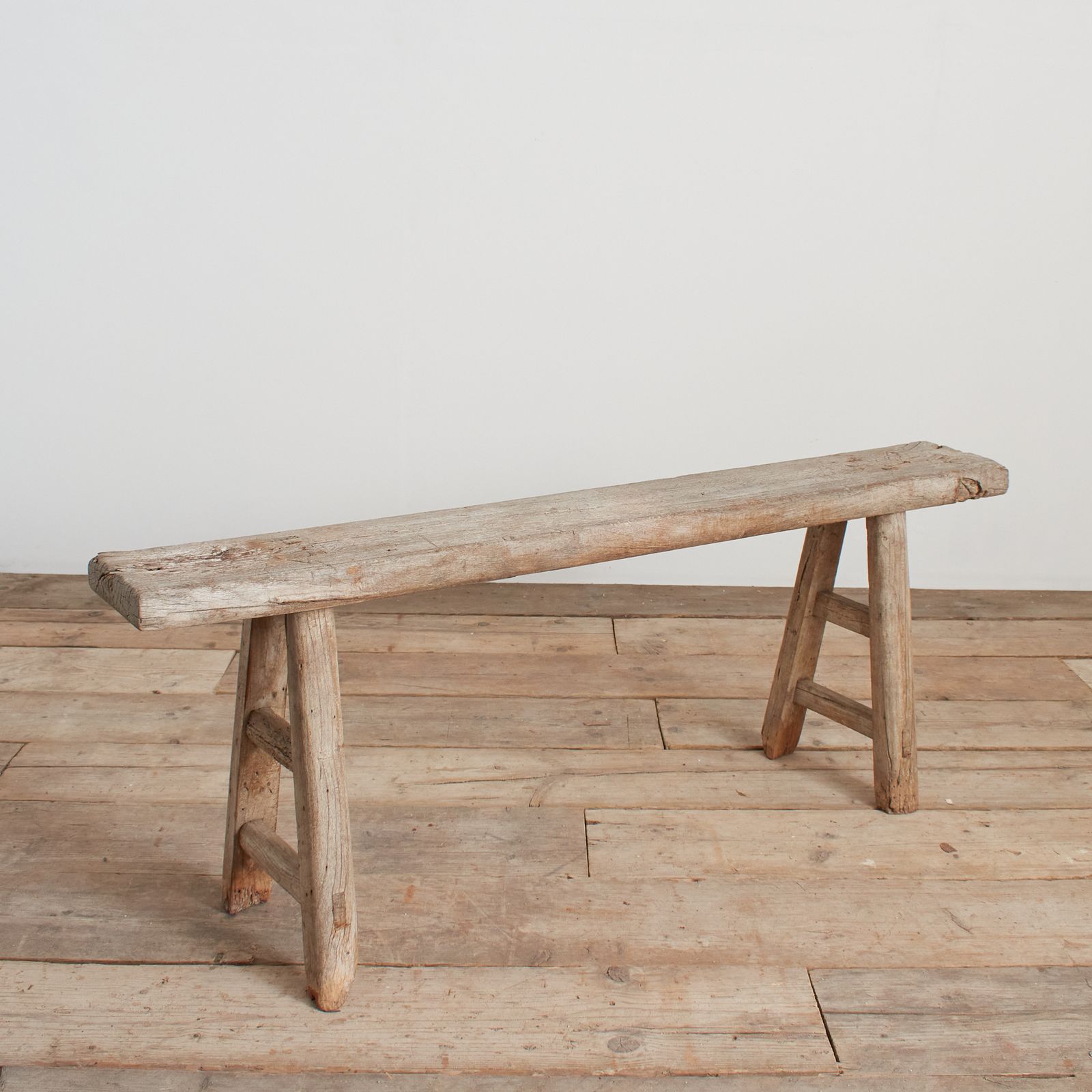 Antique Reclaimed Rustic Wooden Hallway Pig Bench  Dc photo vintage