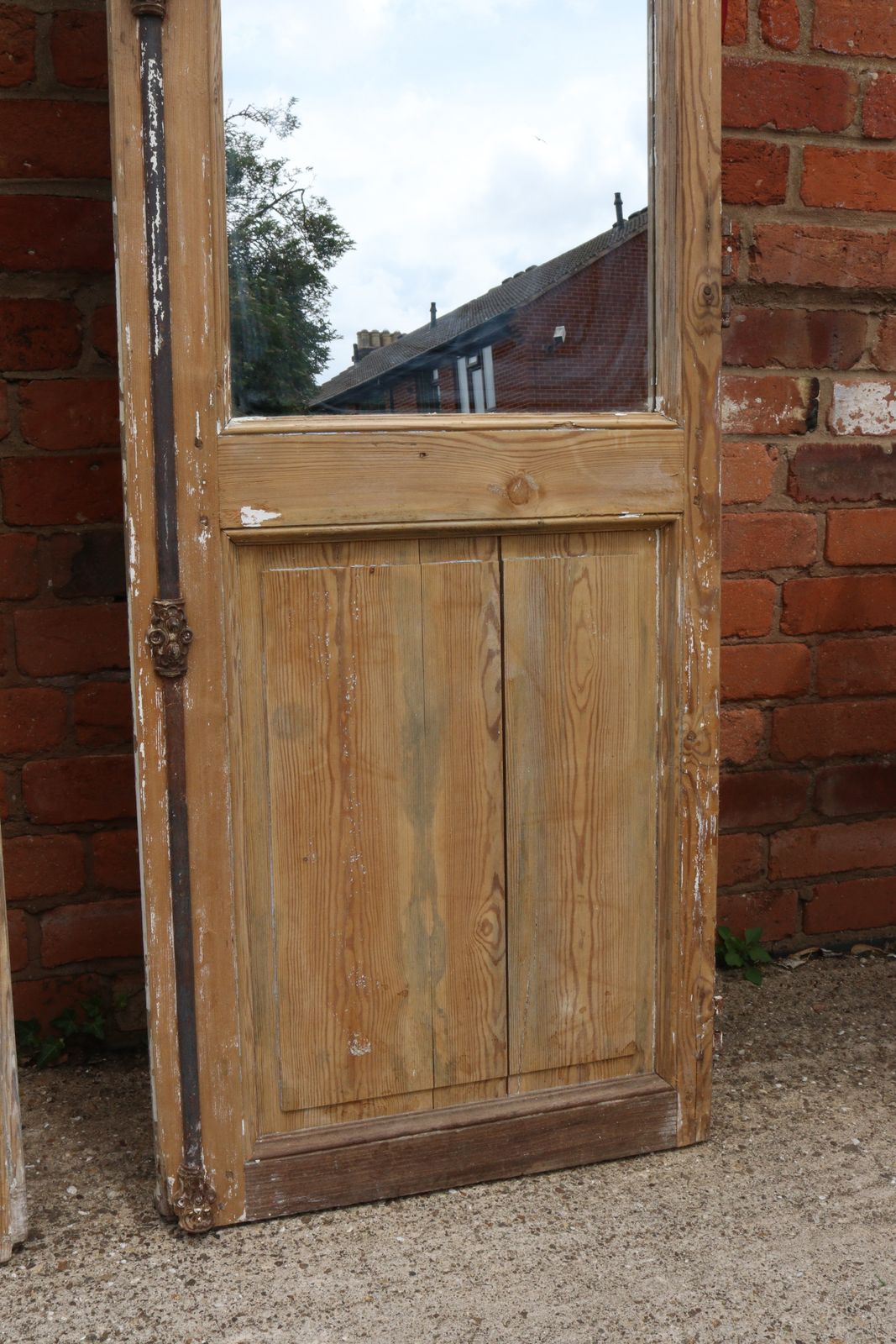 Home Decor Antique French Chateau Floor Standing Mirror Doors 263cm High photo