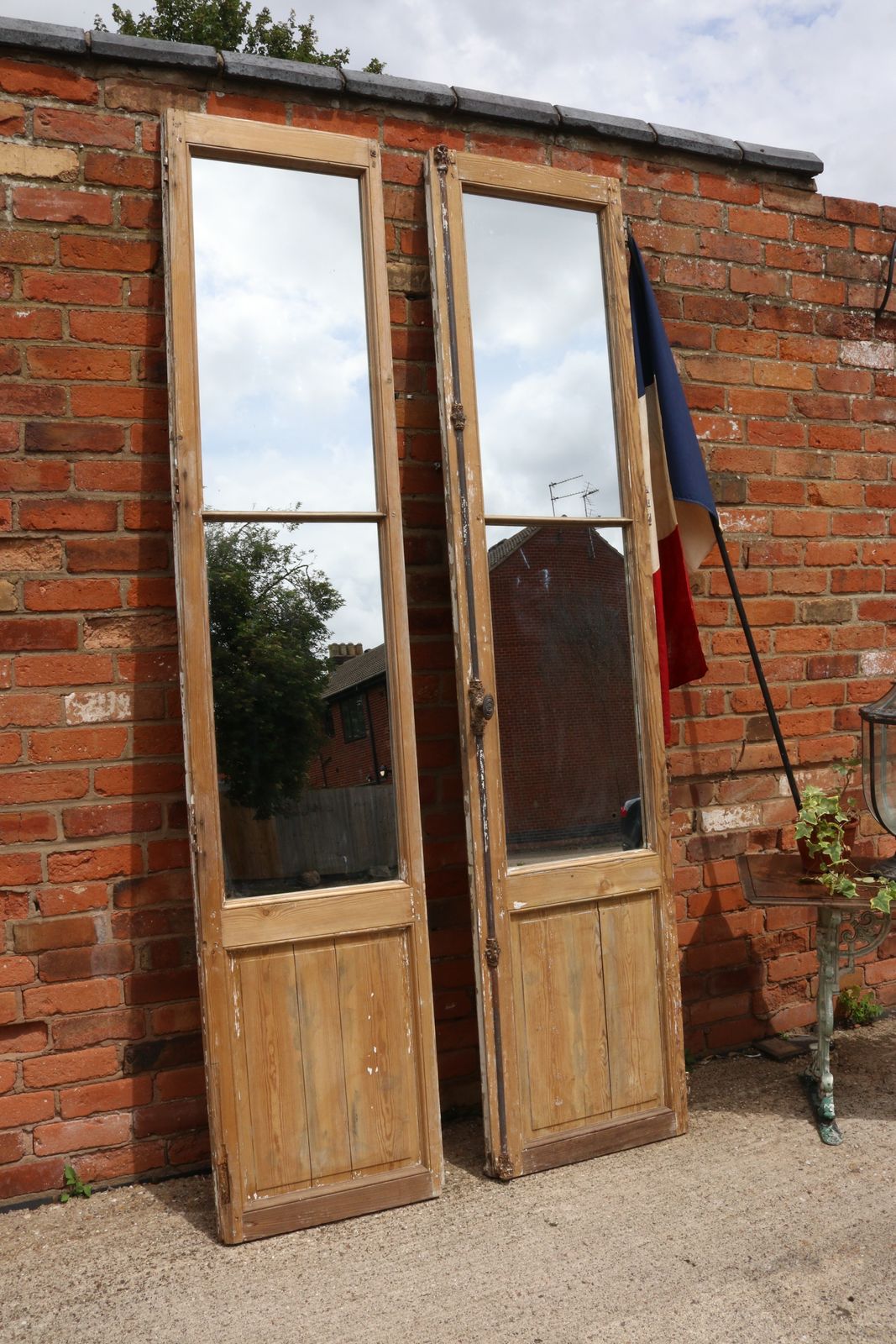photo buy Antique French Chateau Floor Standing Mirror Doors 263cm High