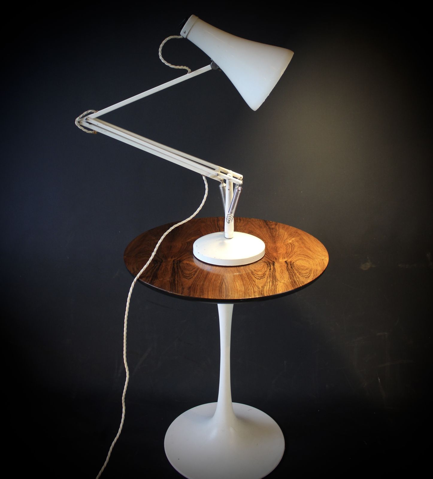 Herbert Terry Model 75 White Anglepoise Desk Lamp