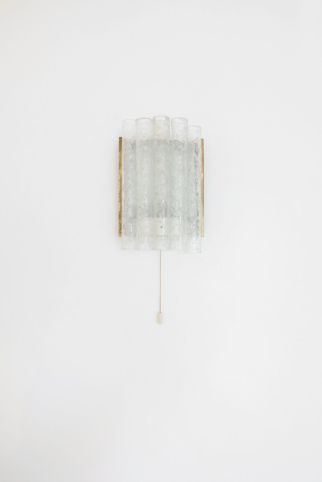 Messing en ijsglas wandlampen van Doria, Duitsland, jaren 1970 photo furniture