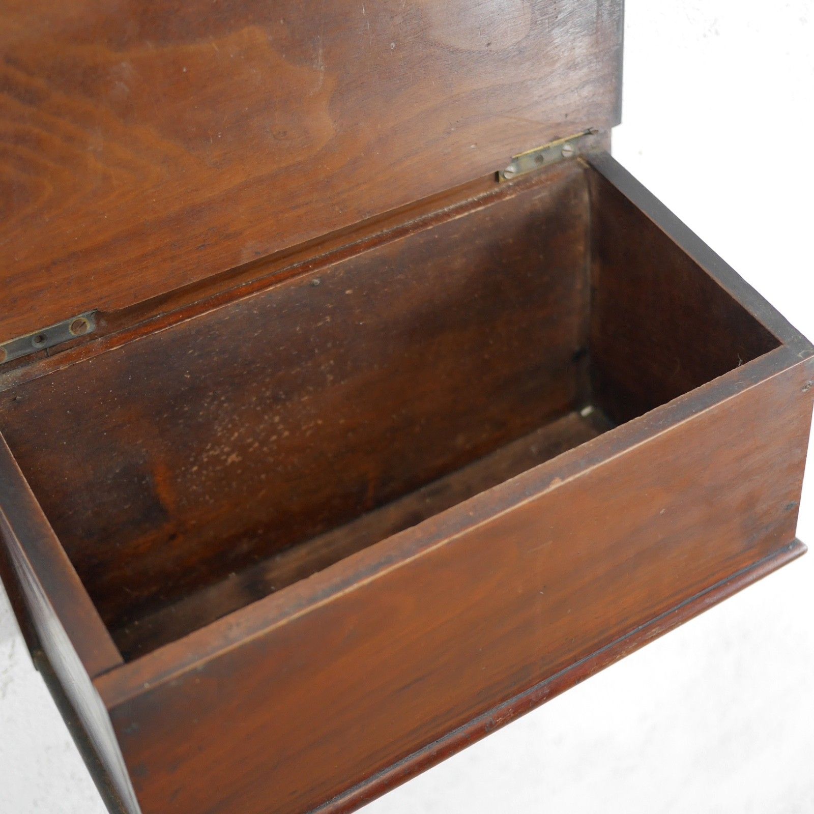 Victorian Antique Mahogany Wall Mirror Valet Hall Glove Box #103219 photo buy
