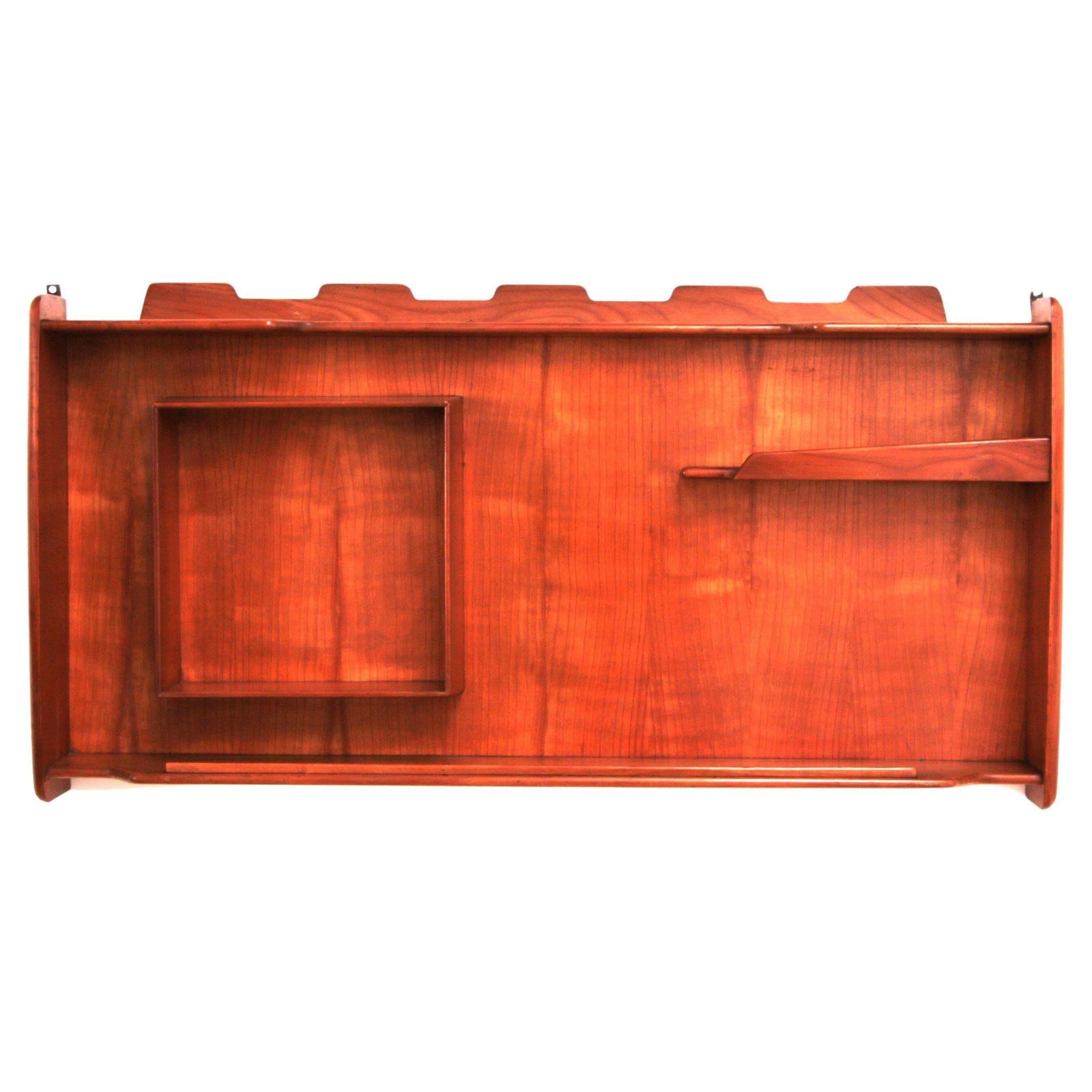 Italian Handmade Walnut Wall Cabinet, Vintage 1960s, 100cm Wide