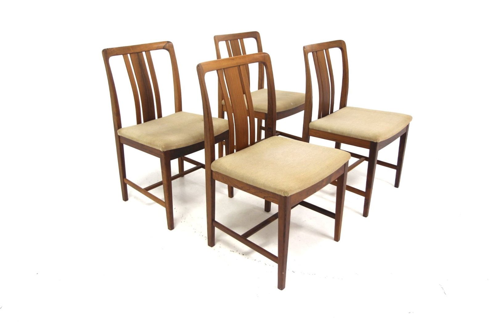 Chaises scandinaves vintage en noyer par Linde Nilsson pour Lammhult, Suède, 1960, lot de 4