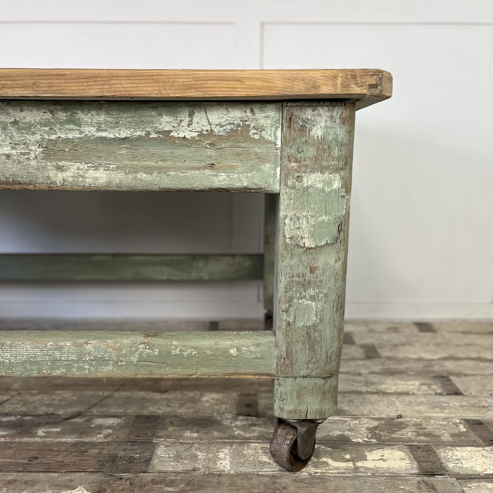 Antique Pine Kitchen Prep Table photo buy