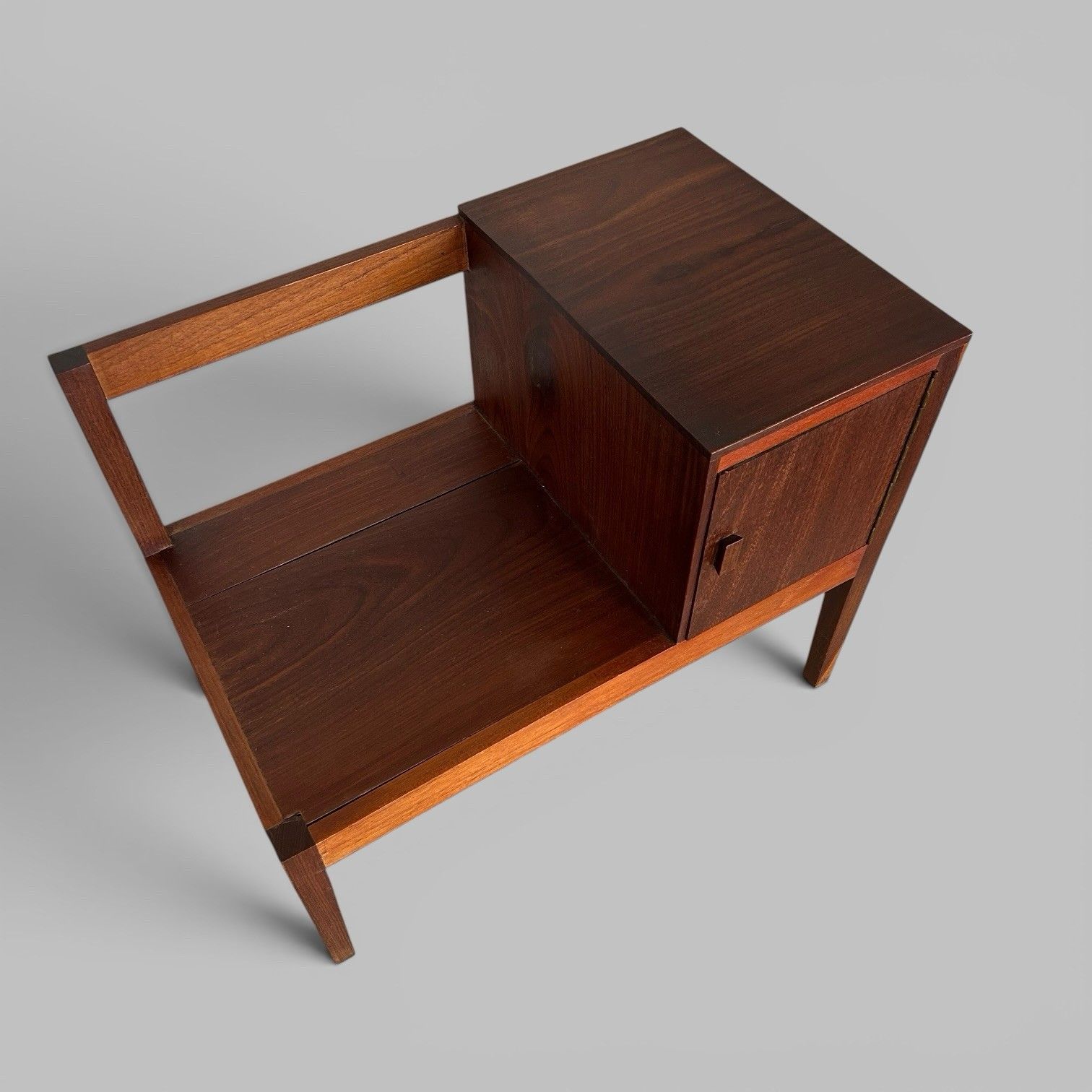 Mid Century Solid Teak Hall Bench / Telephone Seat photo buy