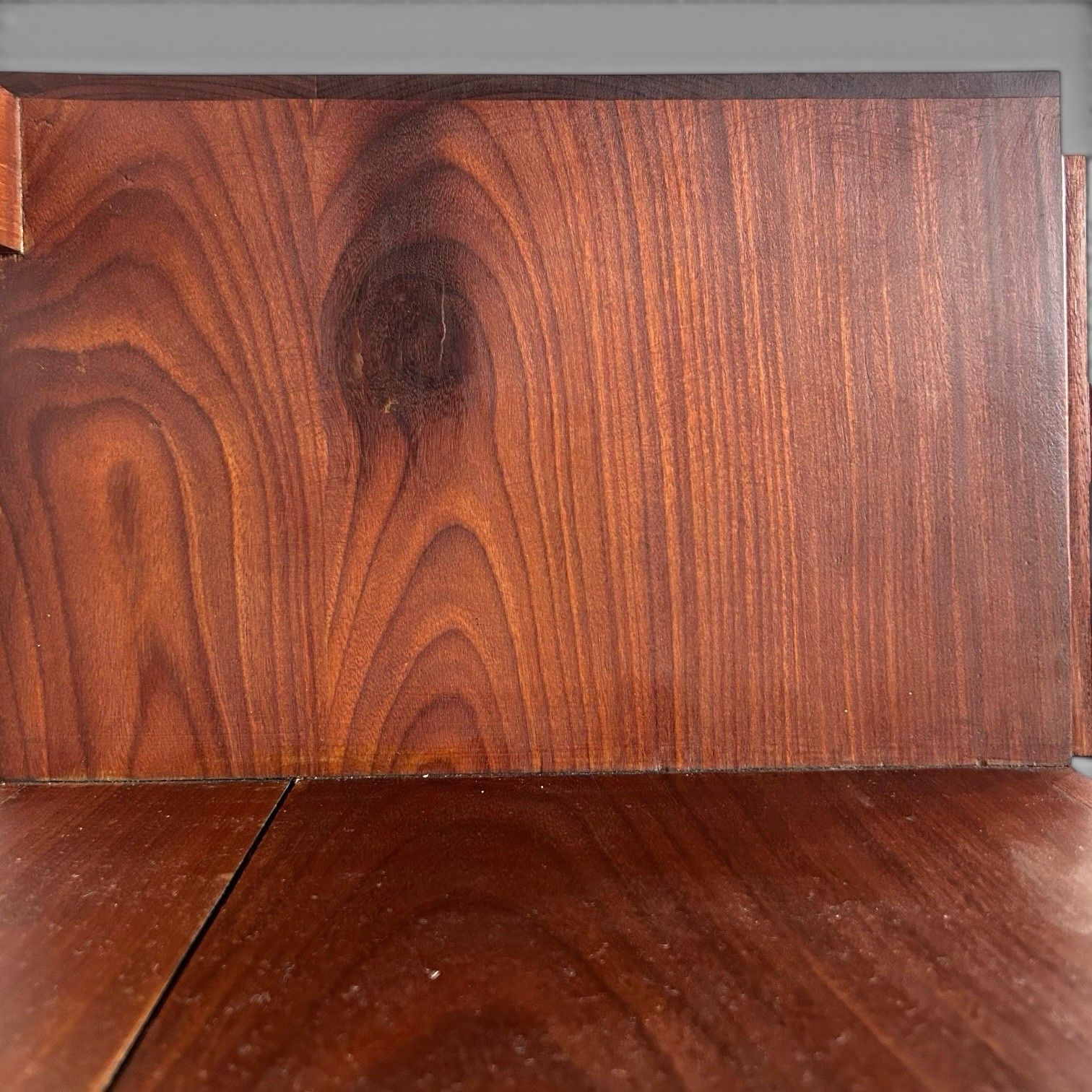 Furniture Mid Century Solid Teak Hall Bench / Telephone Seat photo