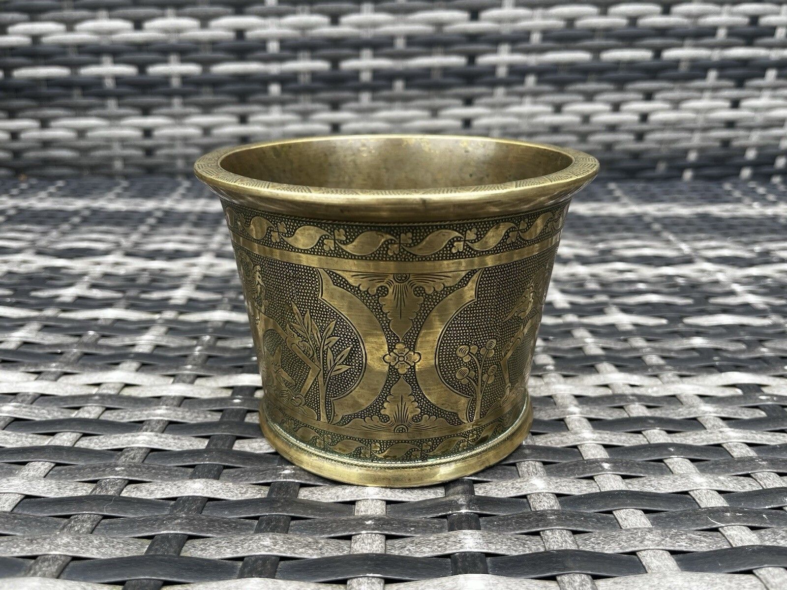 19th C Antique Indian Bronze Pancha Patra Holy Water Vessel Makara Ritual Pot photo 250.0