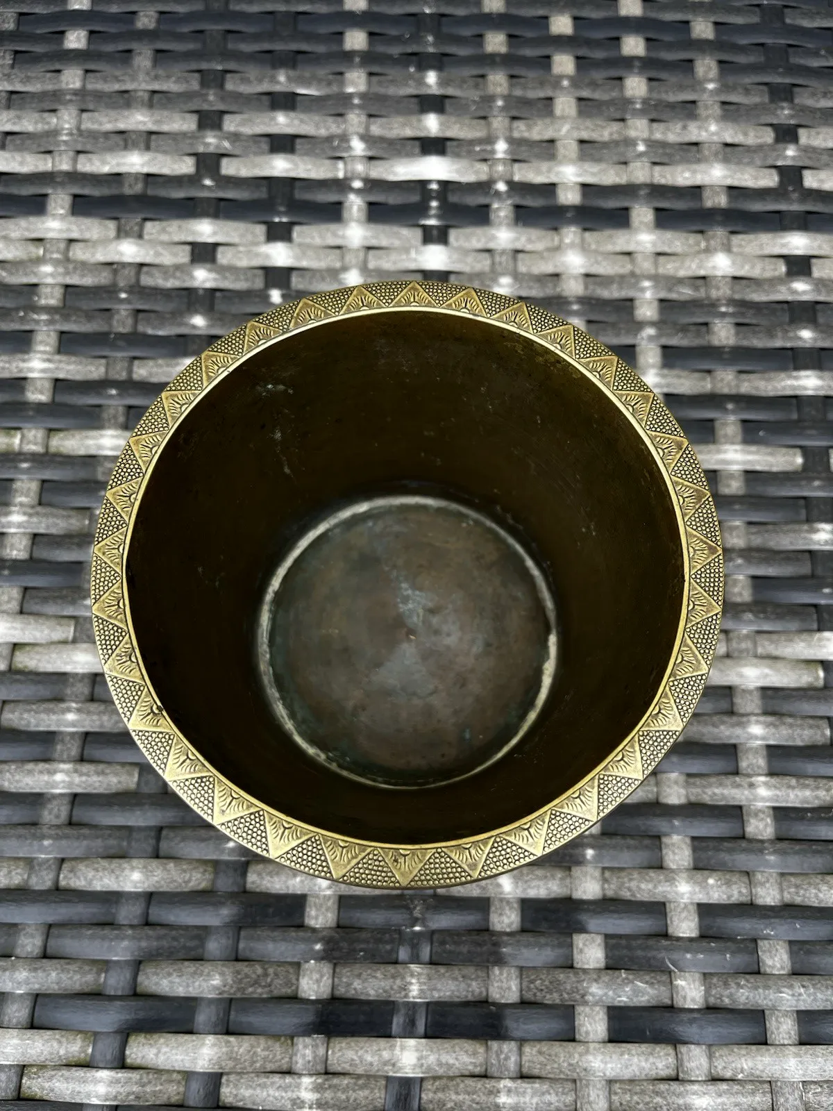 photo furniture 19th C Antique Indian Bronze Pancha Patra Holy Water Vessel Makara Ritual Pot
