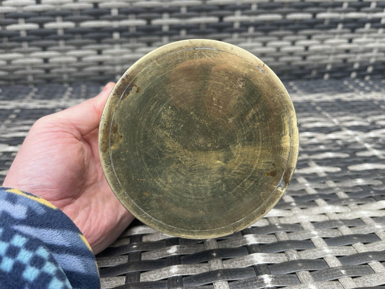 250.0 19th C Antique Indian Bronze Pancha Patra Holy Water Vessel Makara Ritual Pot photo