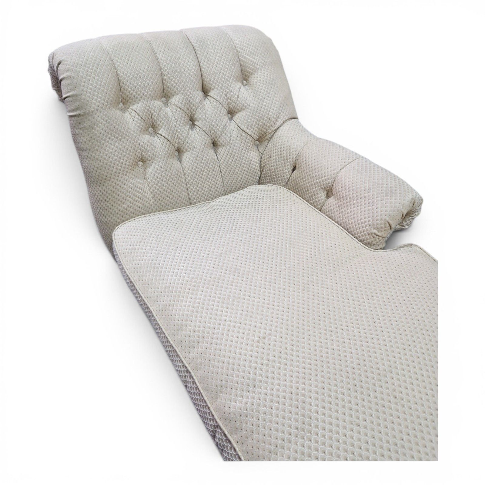 Victorian Style Chaise Longue Button Back Daybed Lounge Chair Sofa Settee photo 250.0