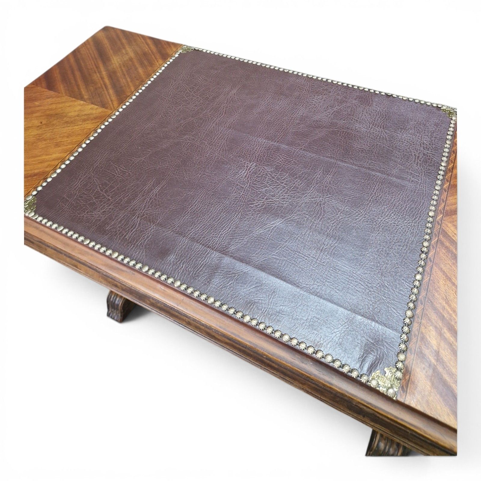photo vinterior Antique Victorian Metamorphic Library Table Extending Desk Leather Top Walnut