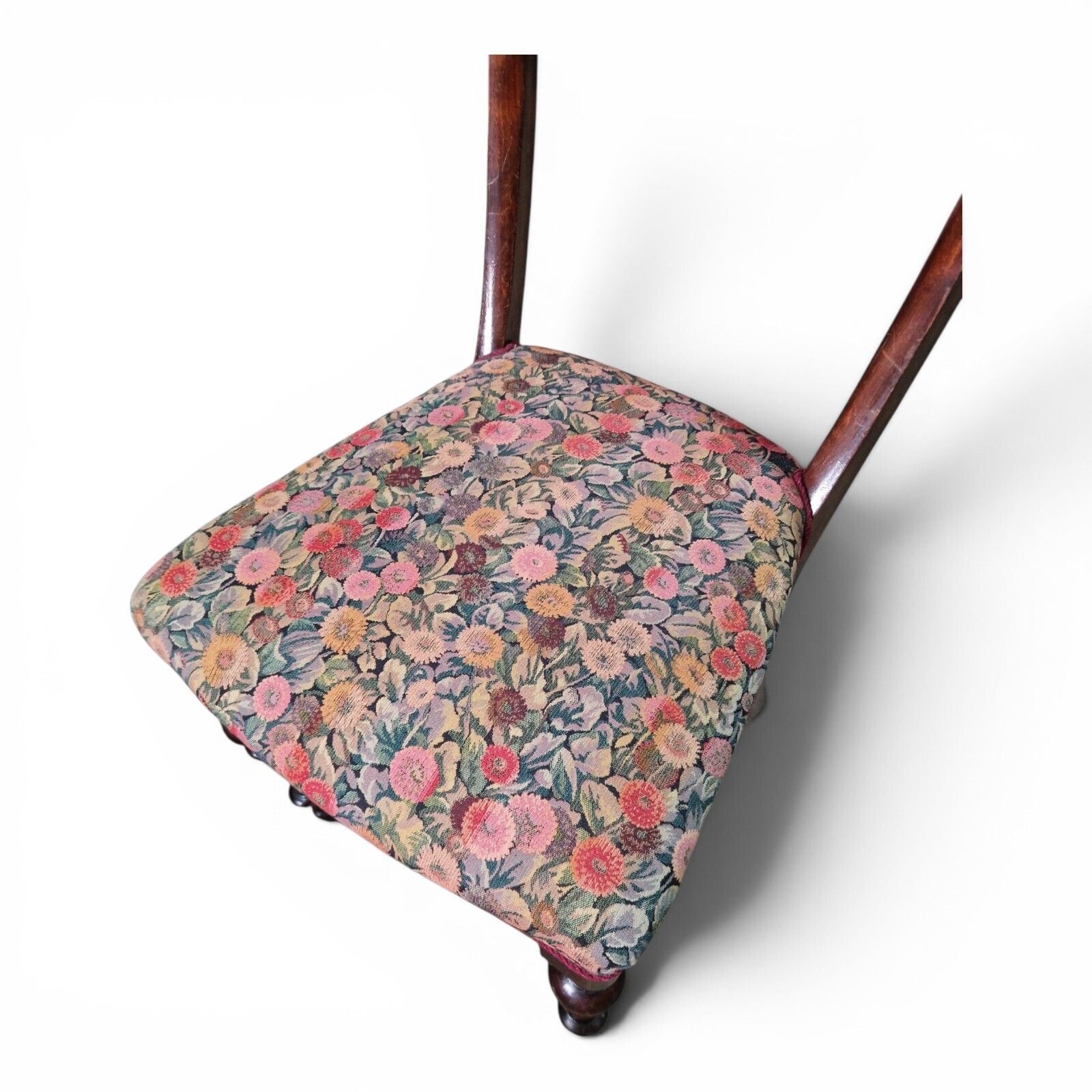photo furniture Antique Victorian Bow Back Dining Chair Mahogany Hall Bedroom Side Chair 1 Of 3