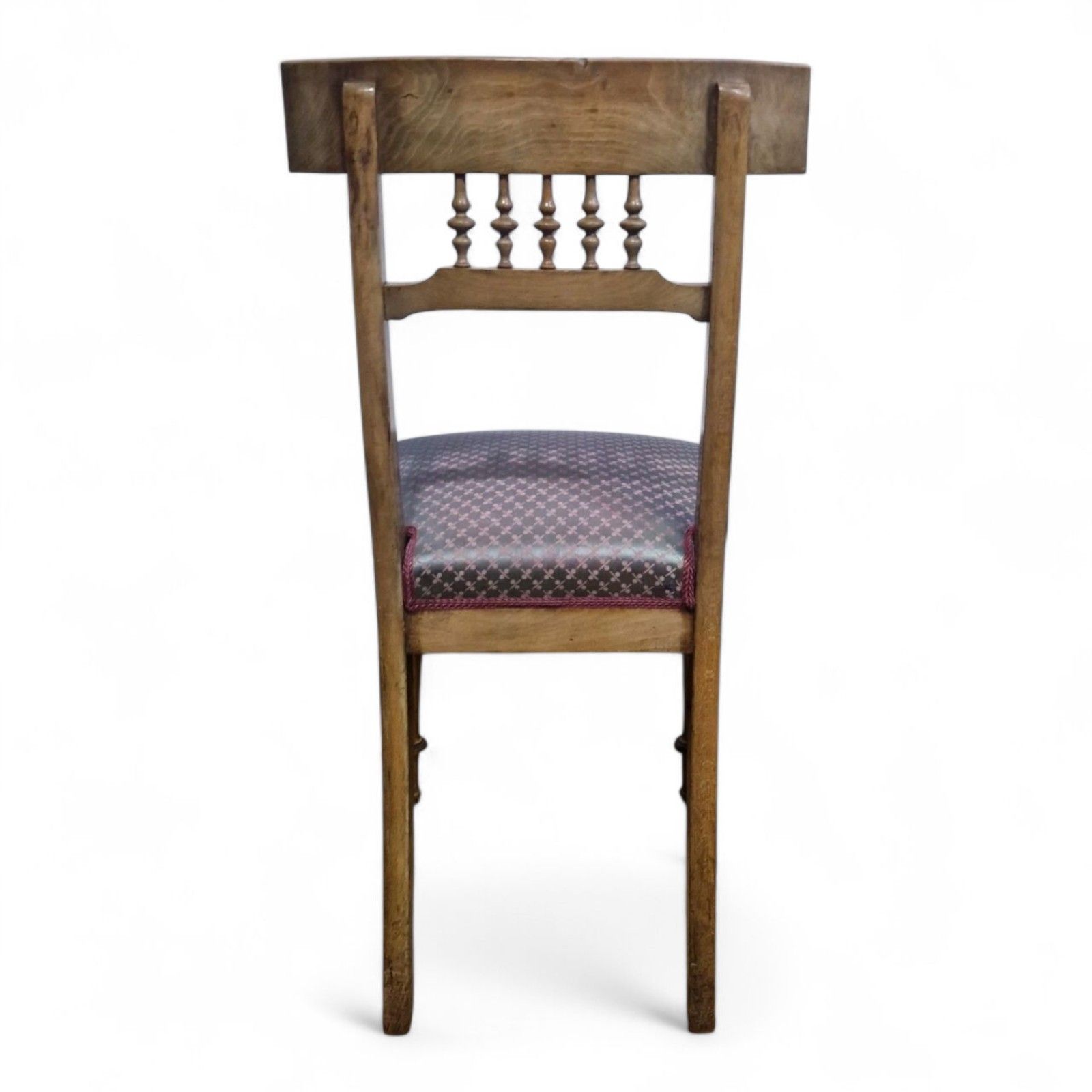 Furniture Antique Walnut Bedroom Chair Spindle Back Hall Chair Dressing Table Seat photo