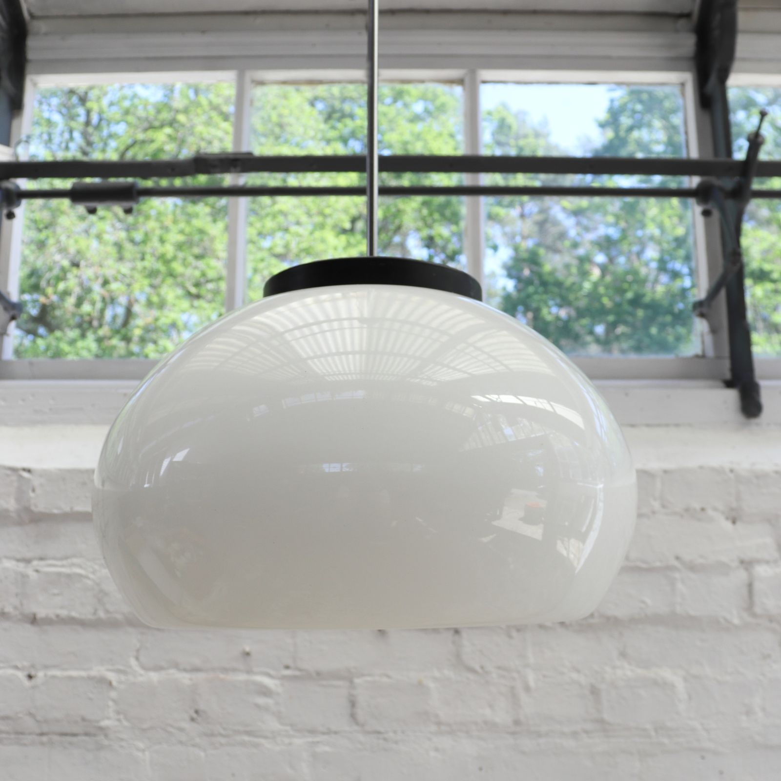 photo for sale Beautiful Extra Large Vintage Opaline Pendant Light