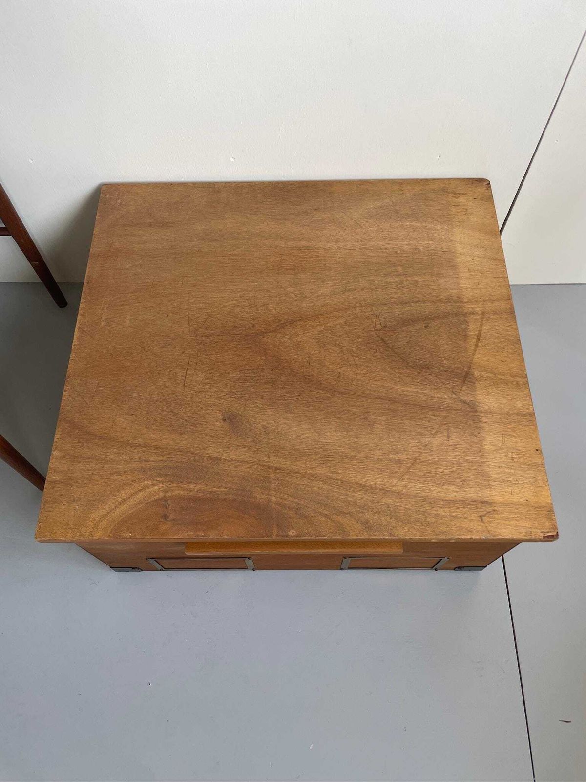 Mid Century Modern Wooden Storage Box: British Museum Artifact, 1962 photo for sale