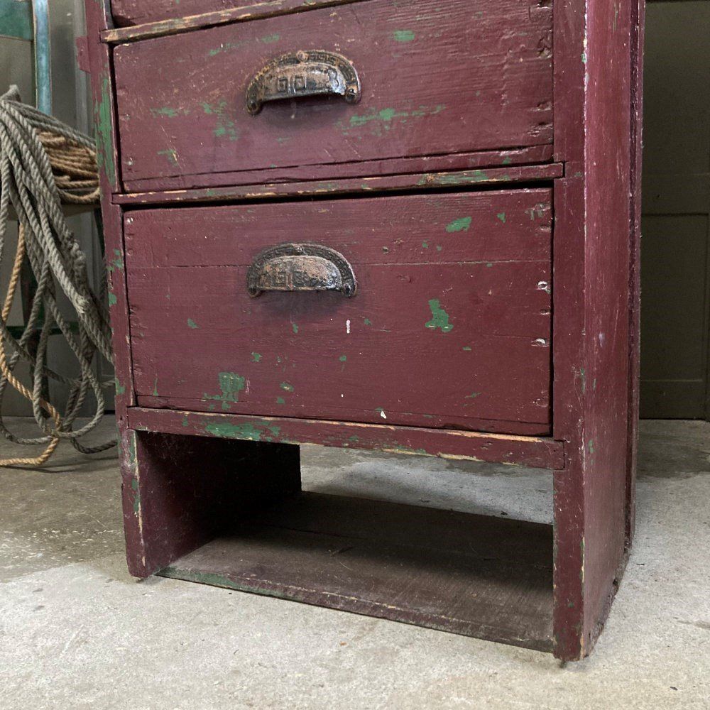 Vintage Homemade Bank Of Drawers photo Furniture