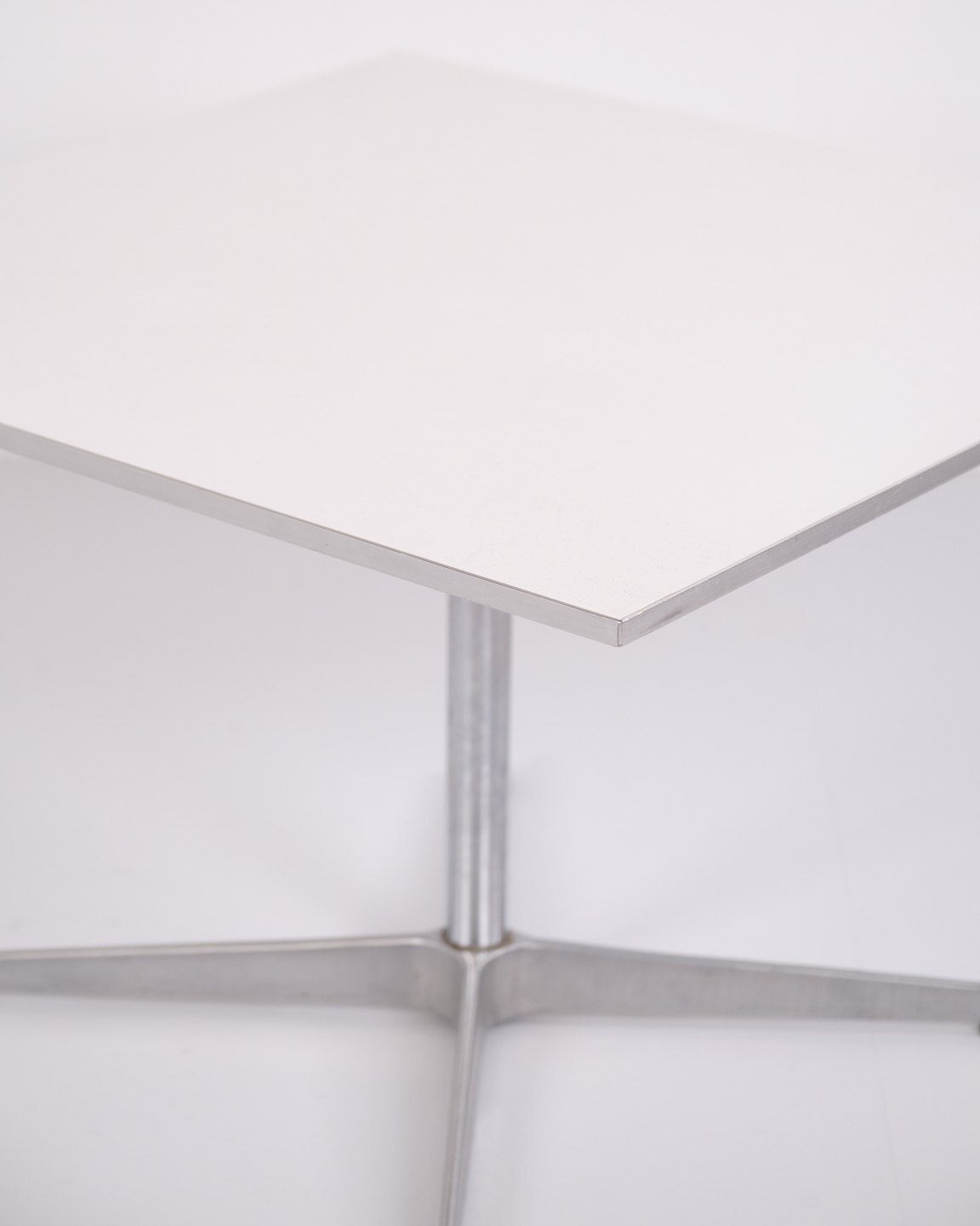 Coffee Table By Arne Jacobsen And Piet Hein With White Laminate Top And Steel Edge For Fritz Hansen photo Furniture