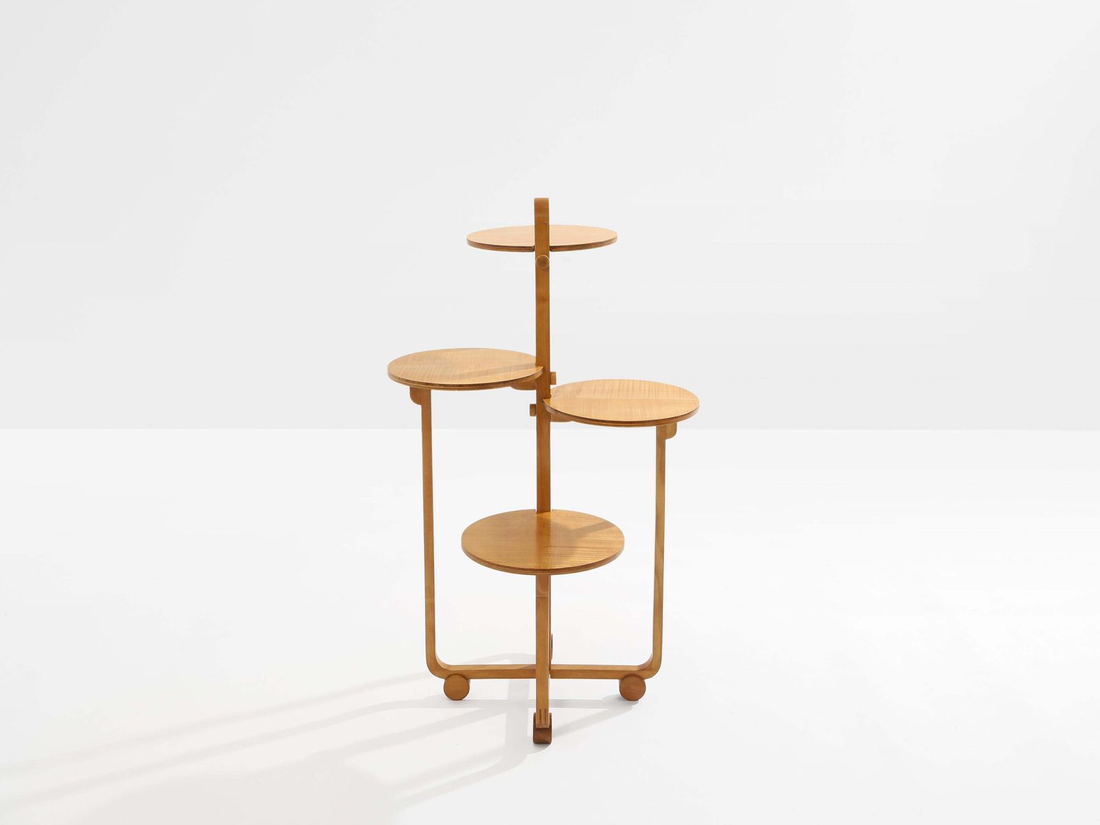 Table à quatre plateaux André Groult en bois d'érable et de hêtre, vers 1920 photo furniture