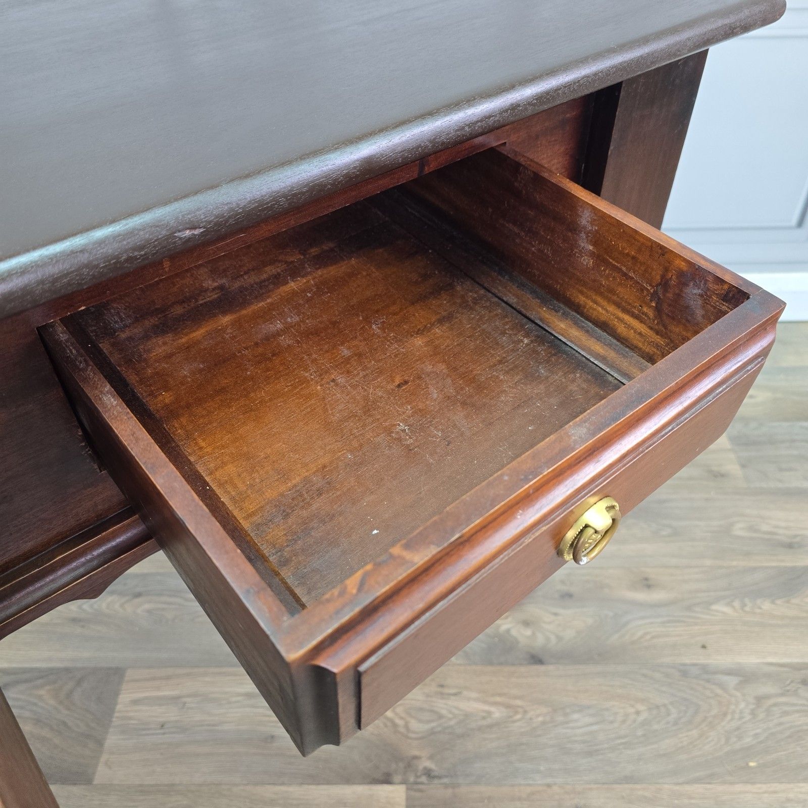 photo vinterior Antique Style Console Table Serving Hall Table Writing Desk Colonial Mahogany