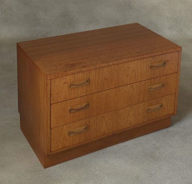 photo furniture Mid Century G Plan Fresco Teak Chest Of Drawers 3 Drawer Chest