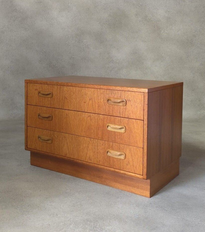 photo buy Mid Century G Plan Fresco Teak Chest Of Drawers 3 Drawer Chest
