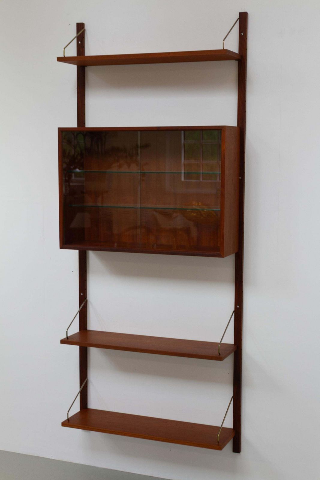 Danish Modern 1 Bay Modular Teak Wall Unit By Poul Cadovius For Cado, 1960s. photo for sale