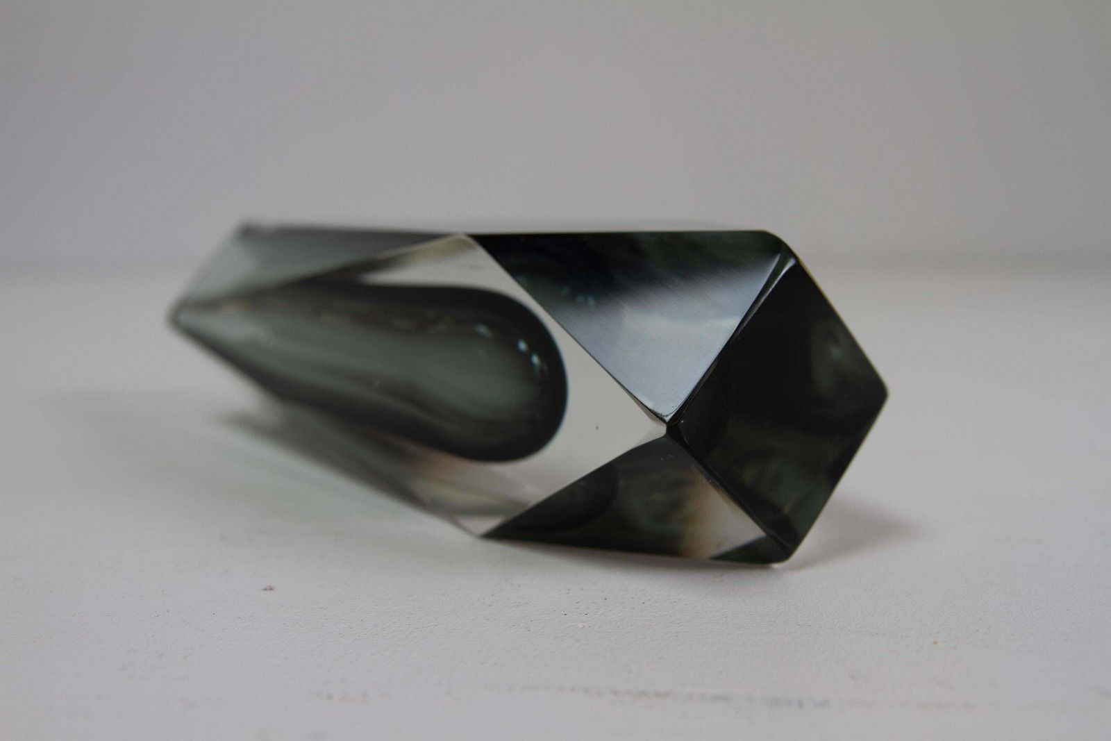 Italian Murano Faceted Sommerso Glass Vase, 1970s. photo 132.0