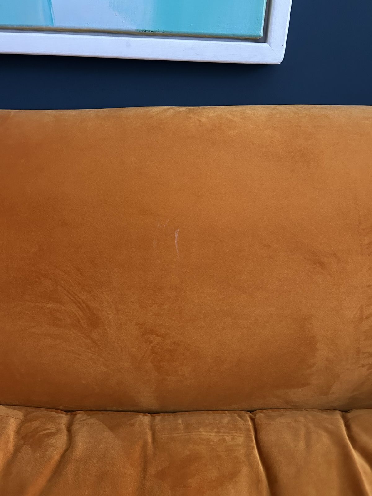 Loaf Crumpet Sofa, Extra Large   Orange Velvet photo furniture