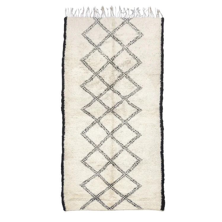 Maroc Tribal Large Vintage Beni Ouarain Berber Carpet