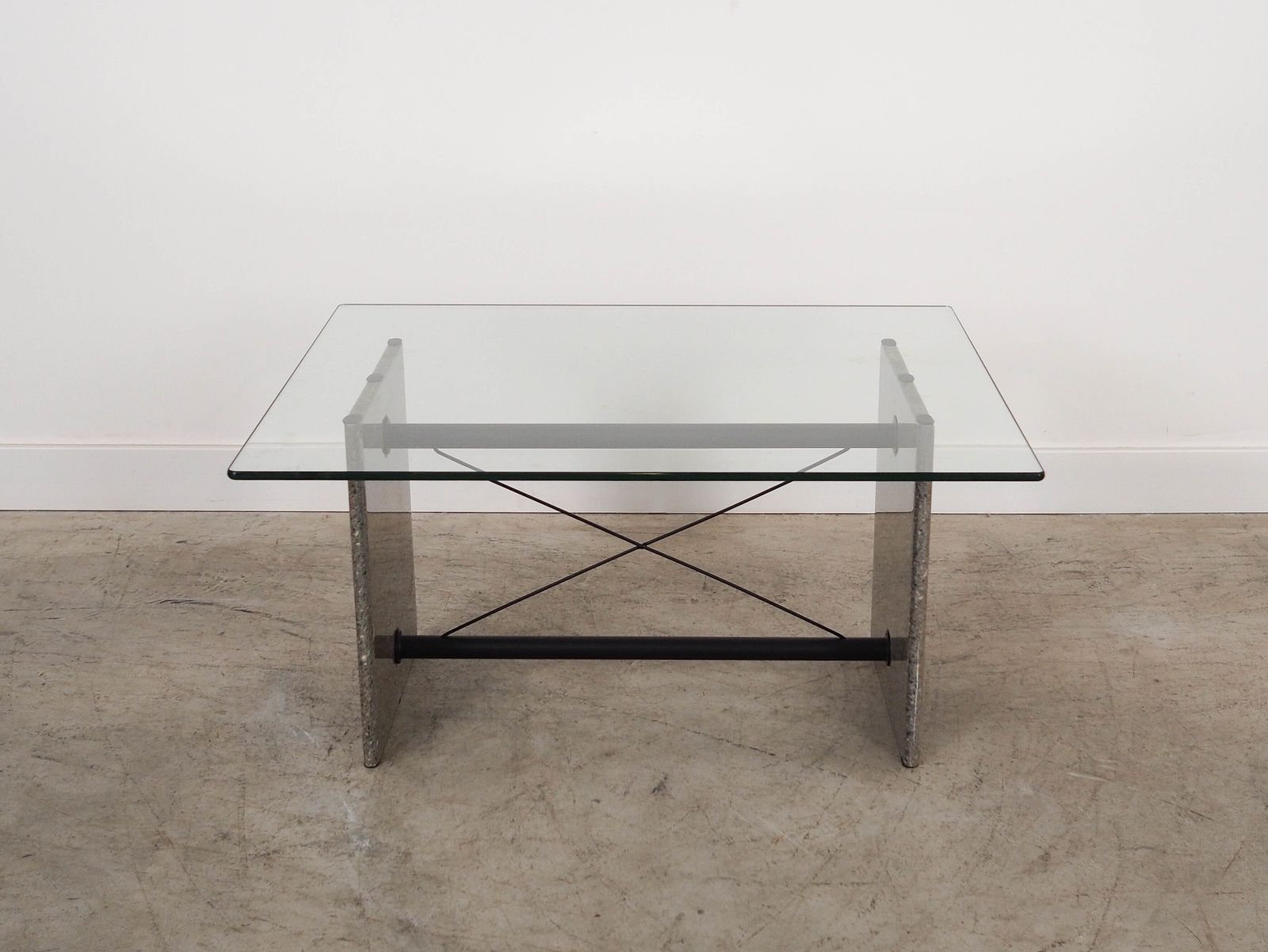Glazen salontafel, Italiaans design, ca. jaren 1960, Made In Italy photo Meubels