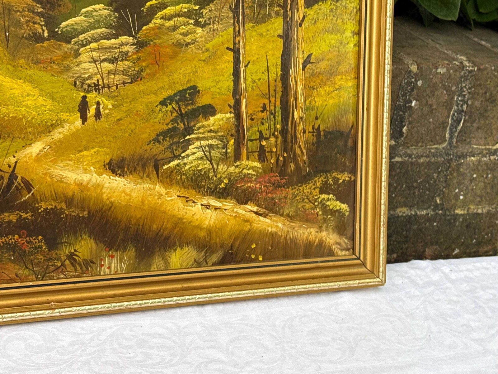 Vintage Original Oil Painting On Board By Nick Tomlinson, Woodland Landscape – Framed 1980s Wall Art photo 110.0