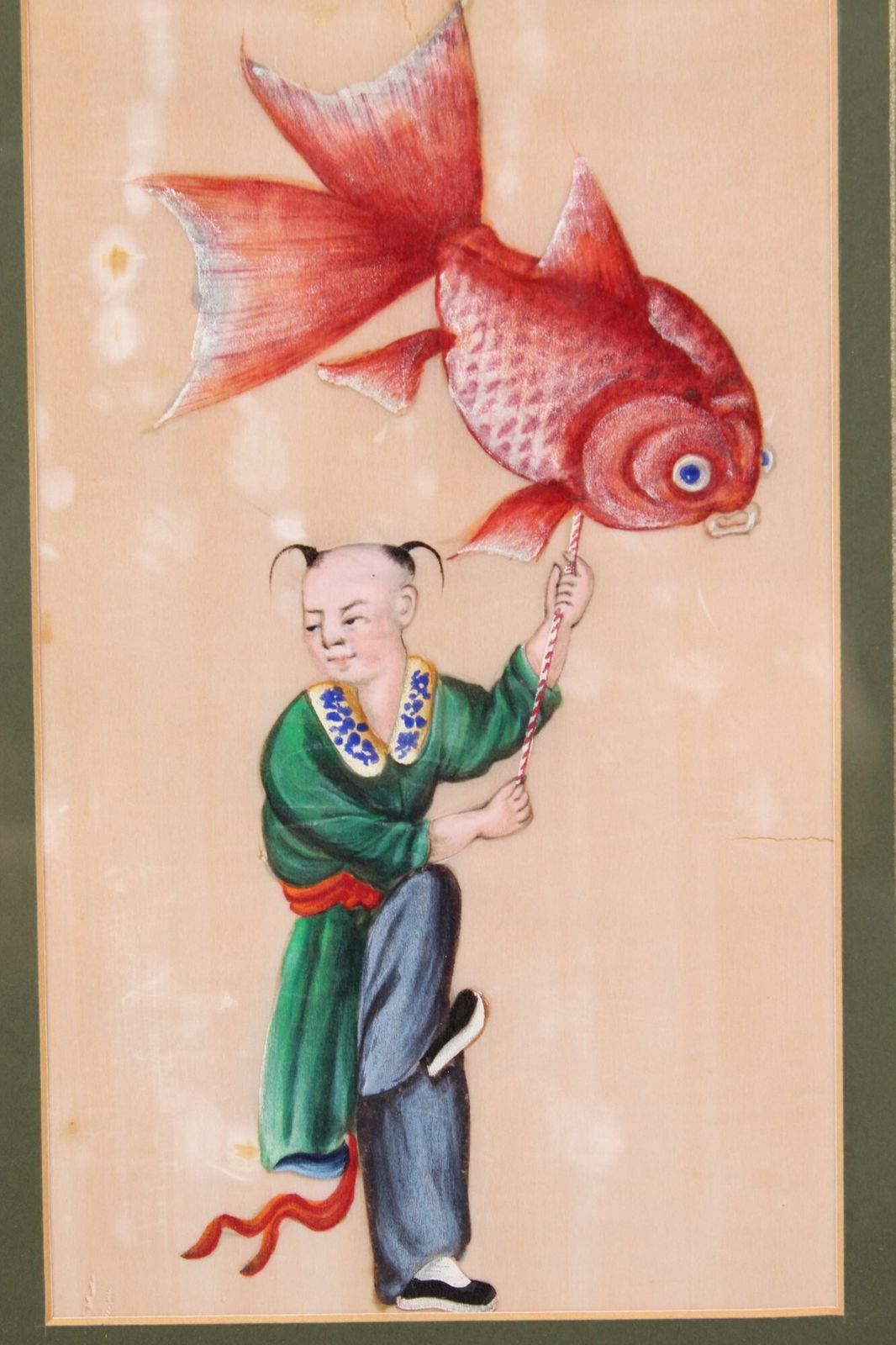 Small Pair Antique Chinese Watercolours photo Art