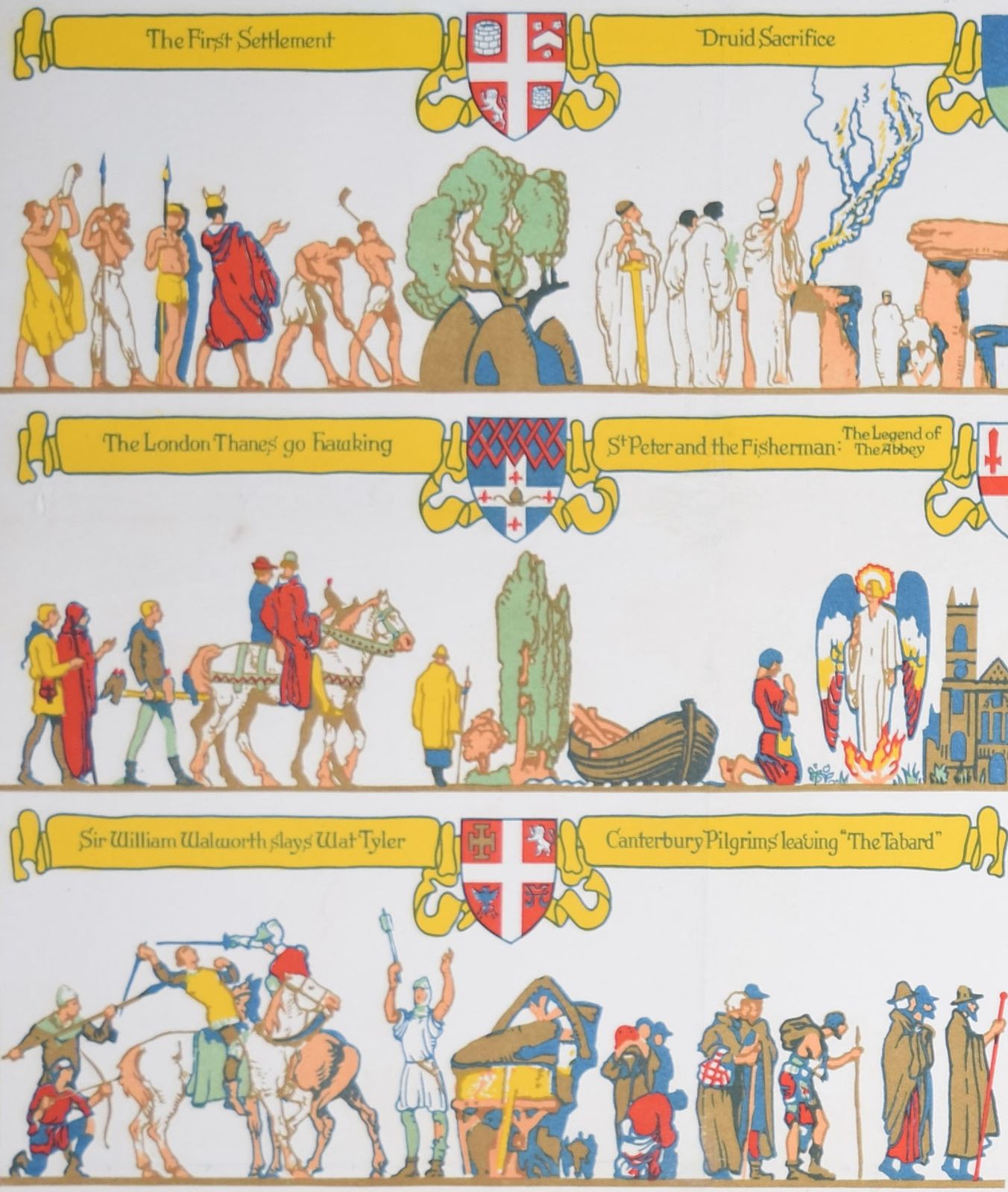 Elijah Albert Cox Pageant Of London 1926 Original London Transport Underground Poster photo furniture