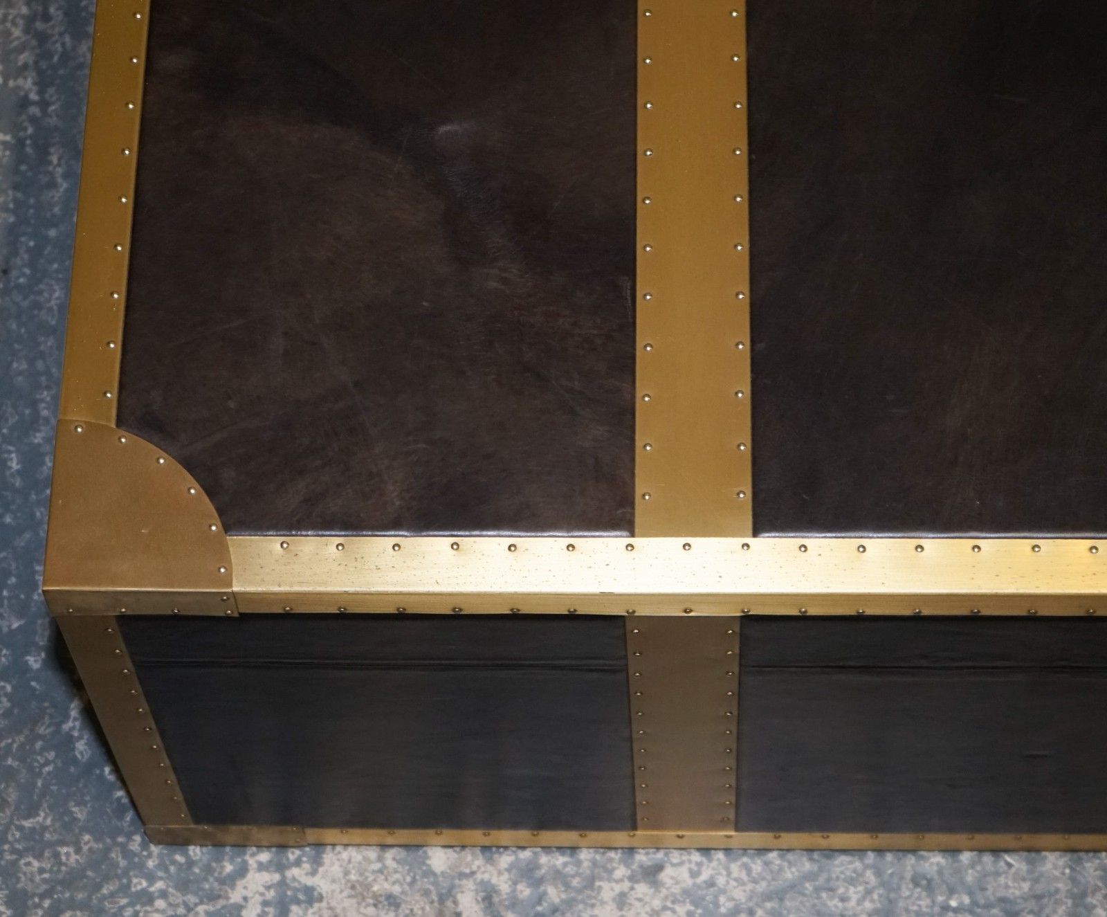 2995.0 Timothy Oulton Cumberland Collection Coffee Table With Red Velvet Lining photo