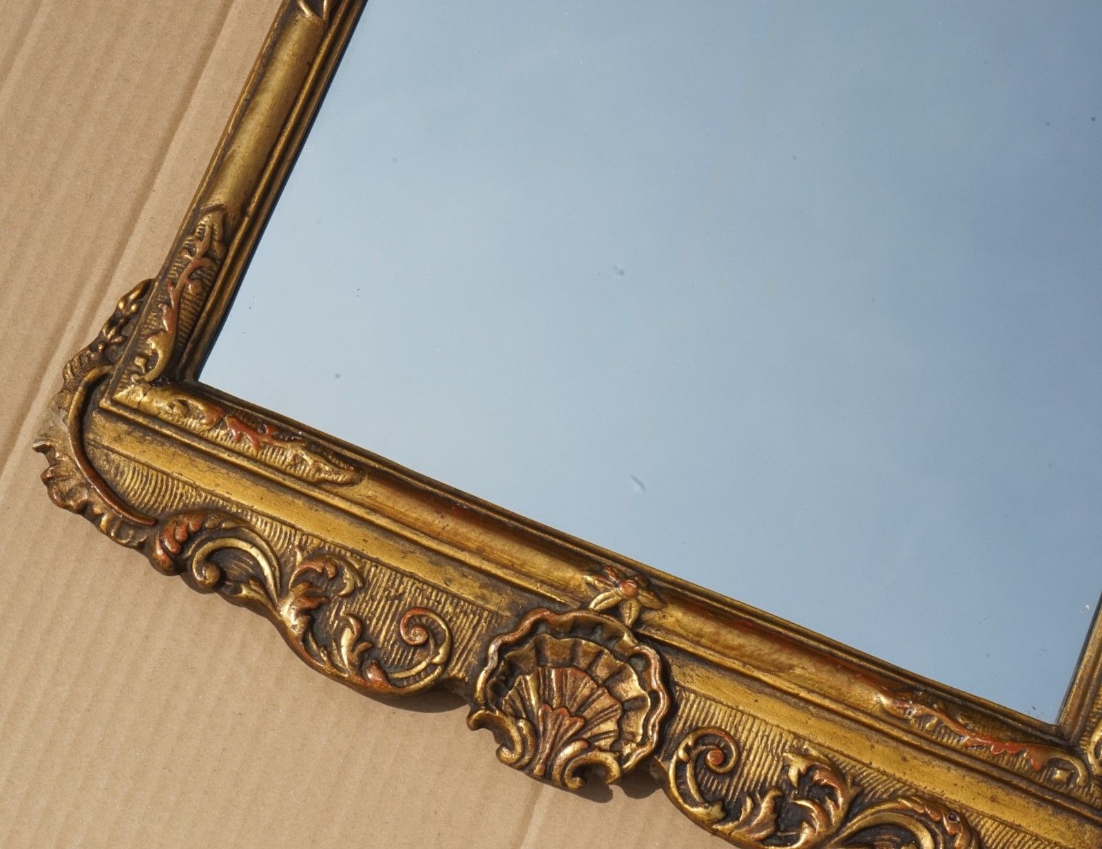 Antique George III Chippendale Style Gilted Wall Mirror photo vinterior