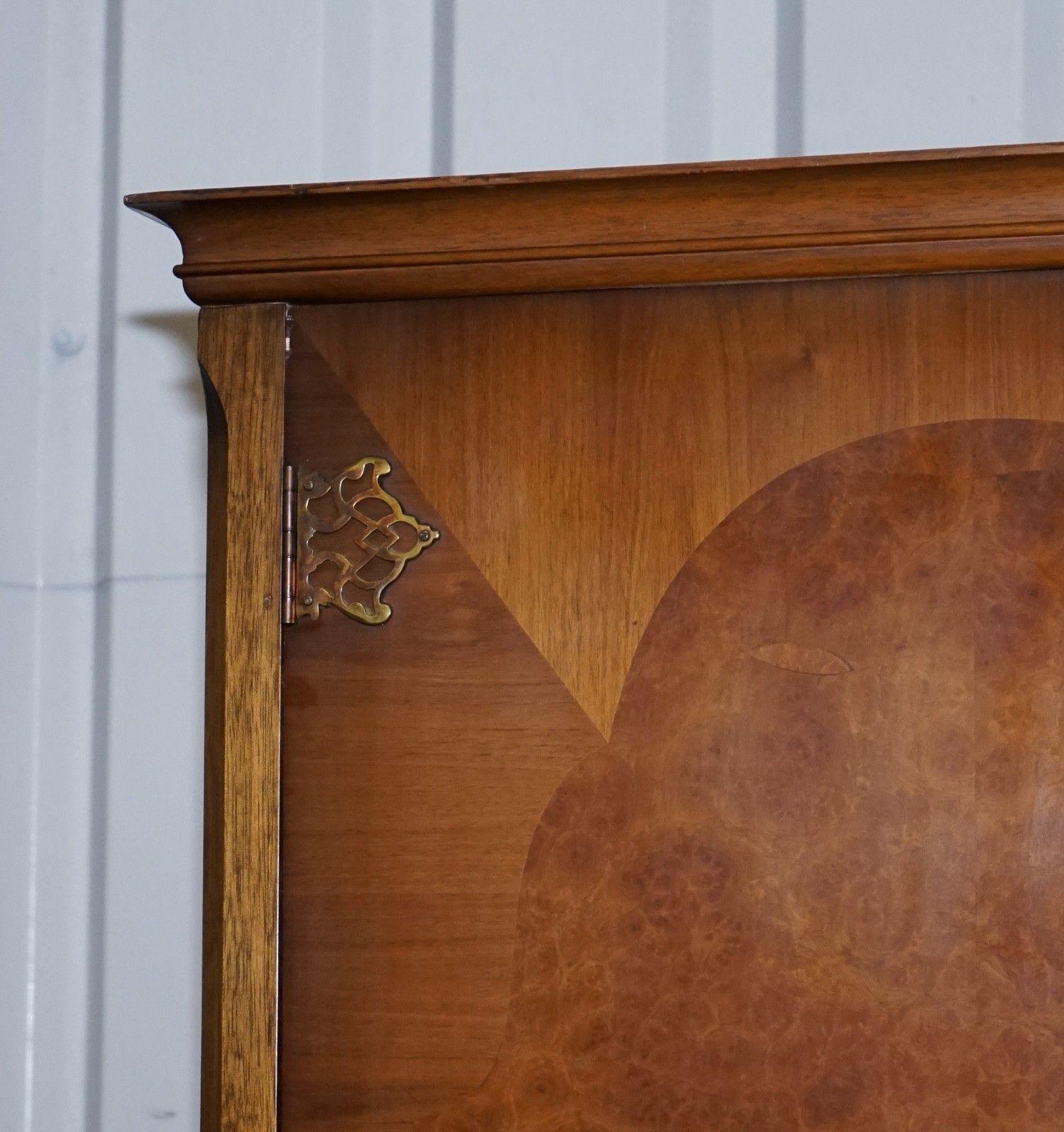 Art Deco Style English Walnut Double Door Wardrobe Made By Dillon, England photo vinterior