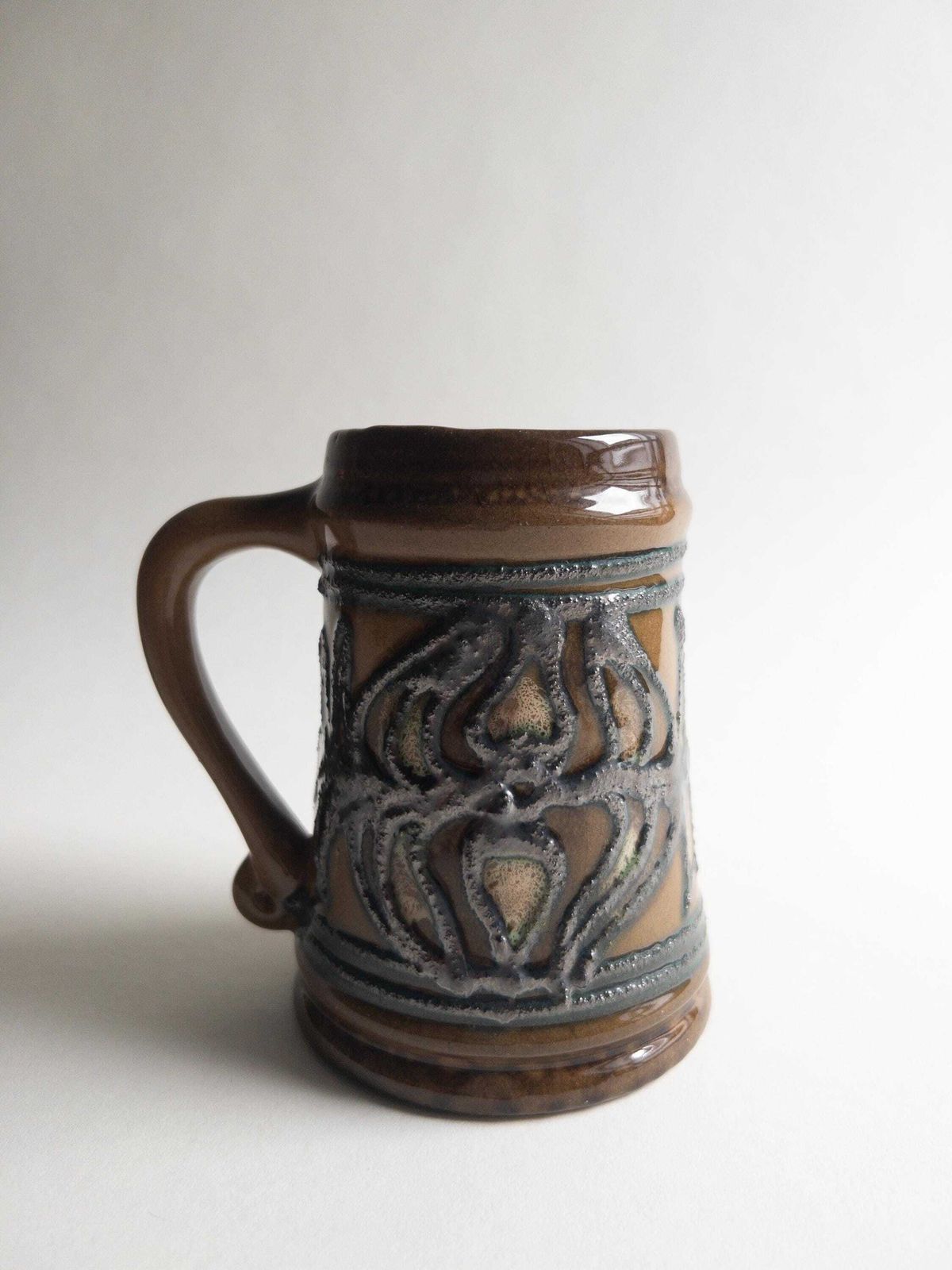 Tasses à café vintage Strehla Keramik, lot de 4, poterie d'Allemagne de l'Est photo buy