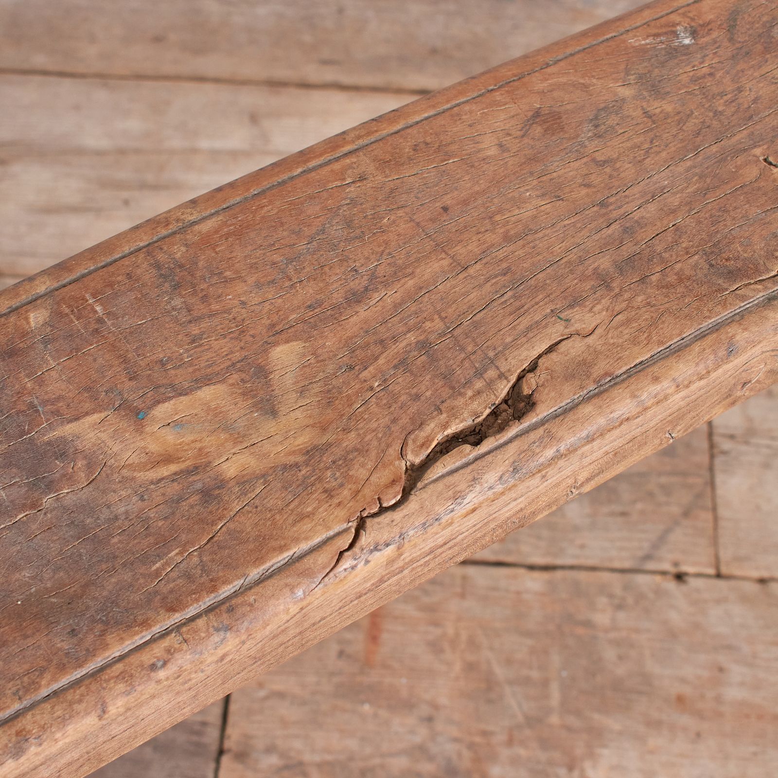 Antique Reclaimed Rustic Wooden Hallway Pig Bench  Db photo for sale