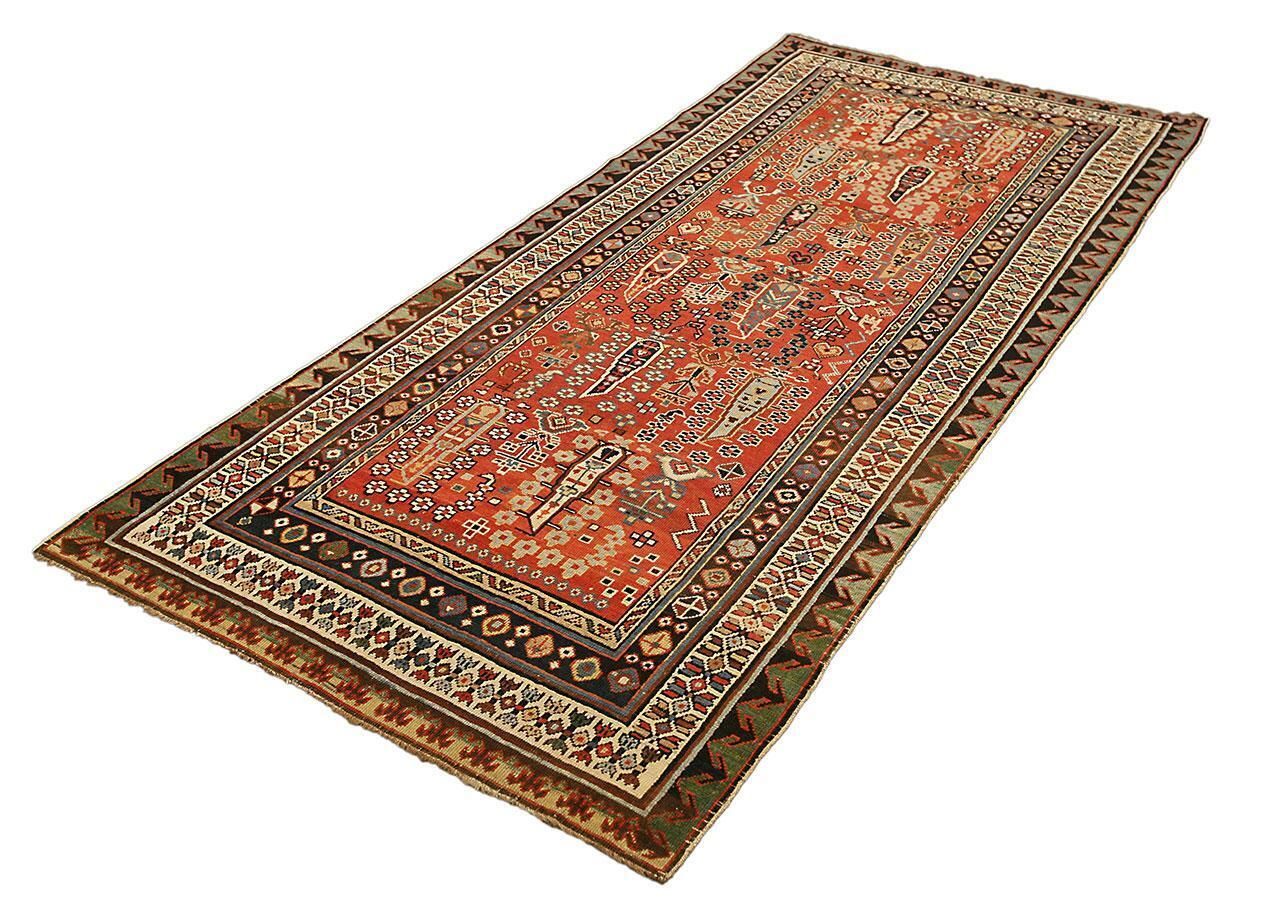 Caucasian Rug Runner, 1800s photo Textiles