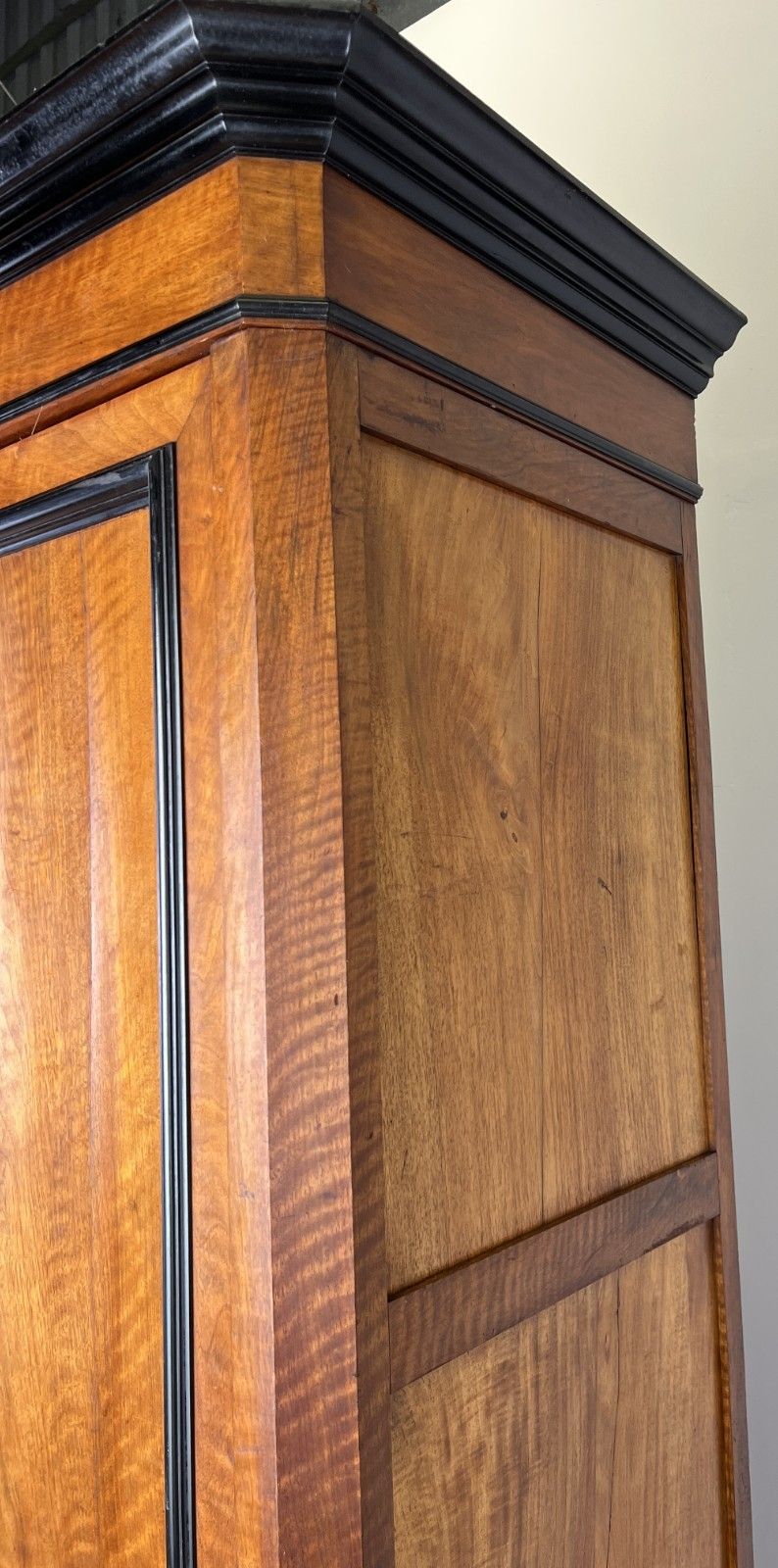 photo buy Wardrobe Antique French Style Walnut Two Door Carved Armoire Cabinet Lot 6132