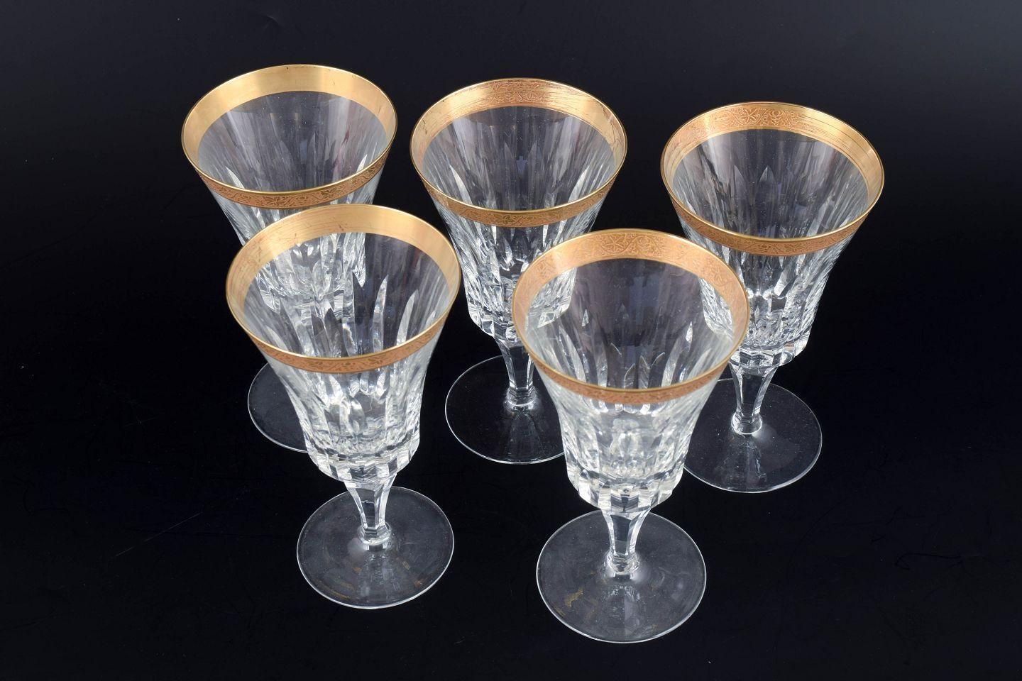 Artemisia. Six verres à vin rouge en cristal avec décoration en or 24 carats. photo furniture