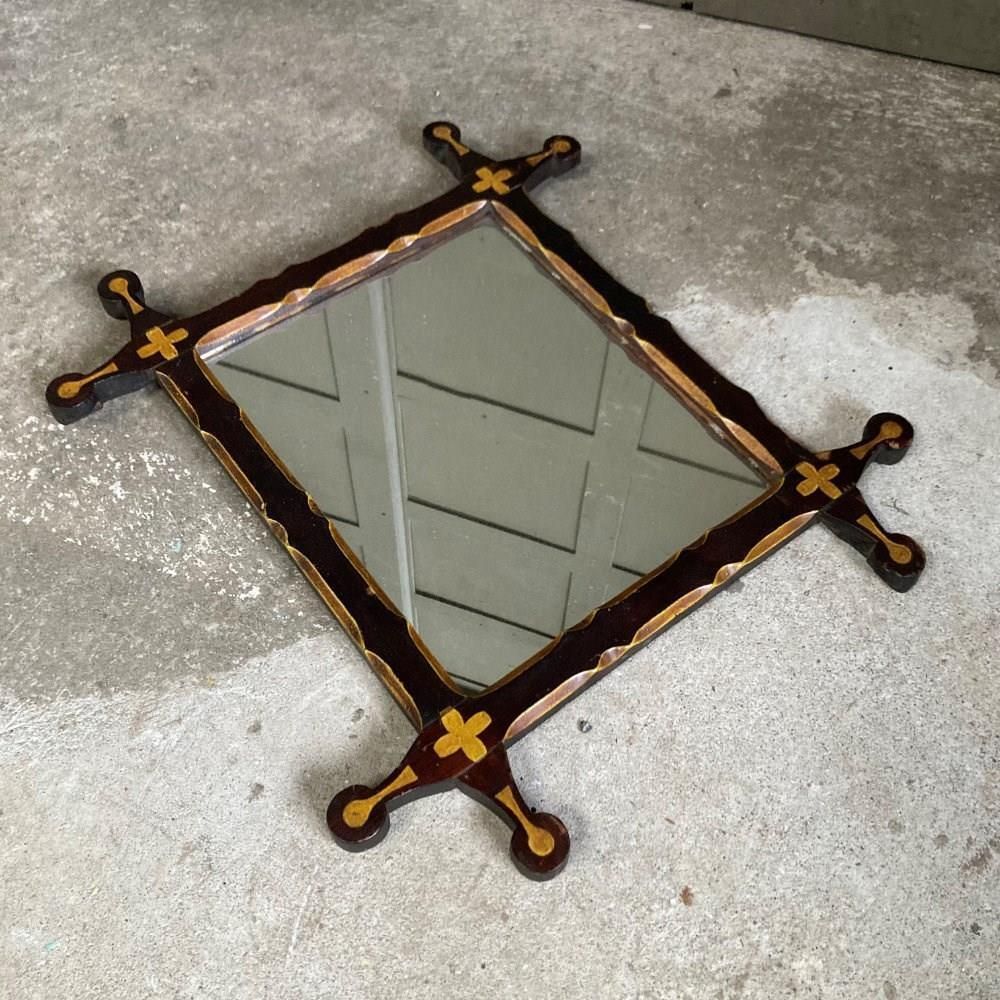 photo furniture Antique Folk Art Framed Mirror