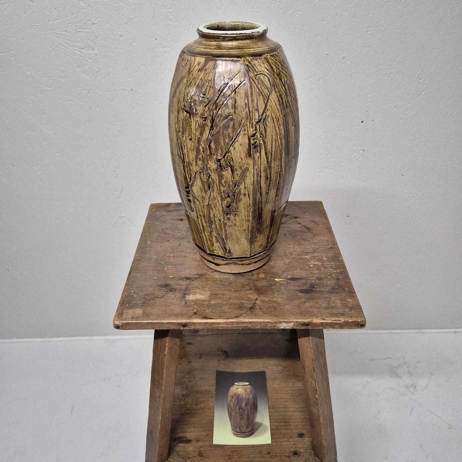 Phil Rogers Studio Pottery   Large Stoneware Vase photo 985.0